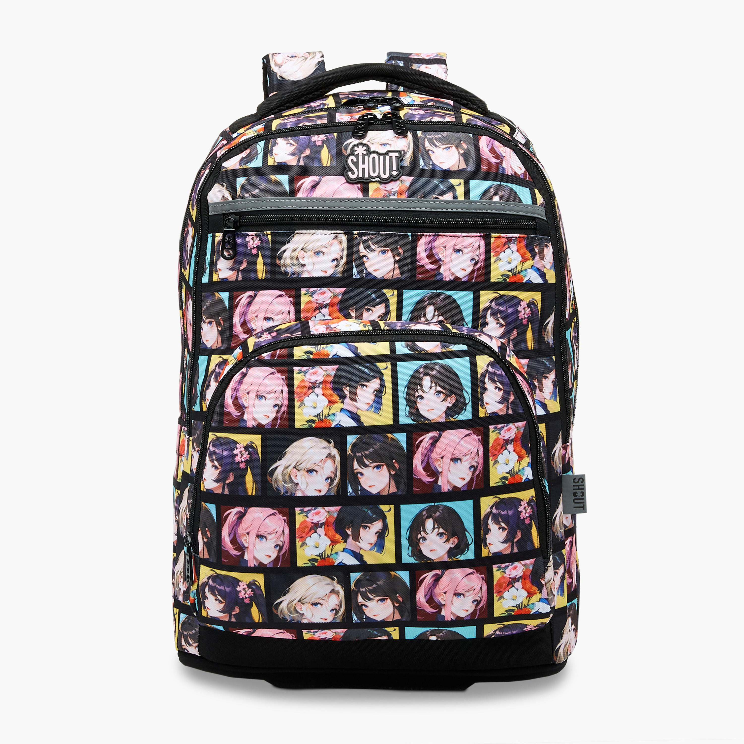 شنطة ظهر بطبعات أنمي بـ3 أقسام بحمّالات قابلة للتعديل وسحاب إغلاق - 32 × 20 × 45 سم-school-bagsandbackpacks-backpacks-image-1