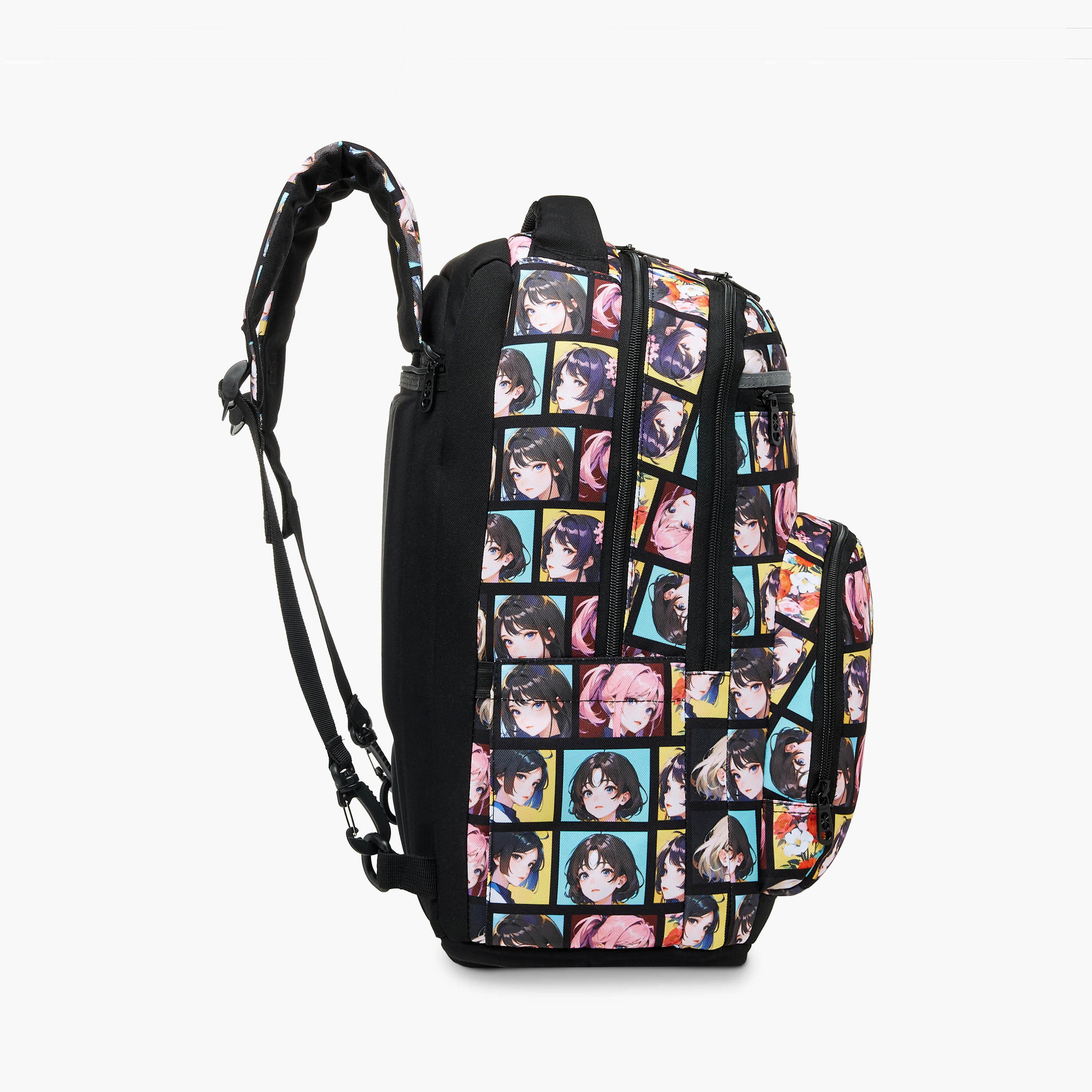 شنطة ظهر بطبعات أنمي بـ3 أقسام بحمّالات قابلة للتعديل وسحاب إغلاق - 32 × 20 × 45 سم-school-bagsandbackpacks-backpacks-image-3
