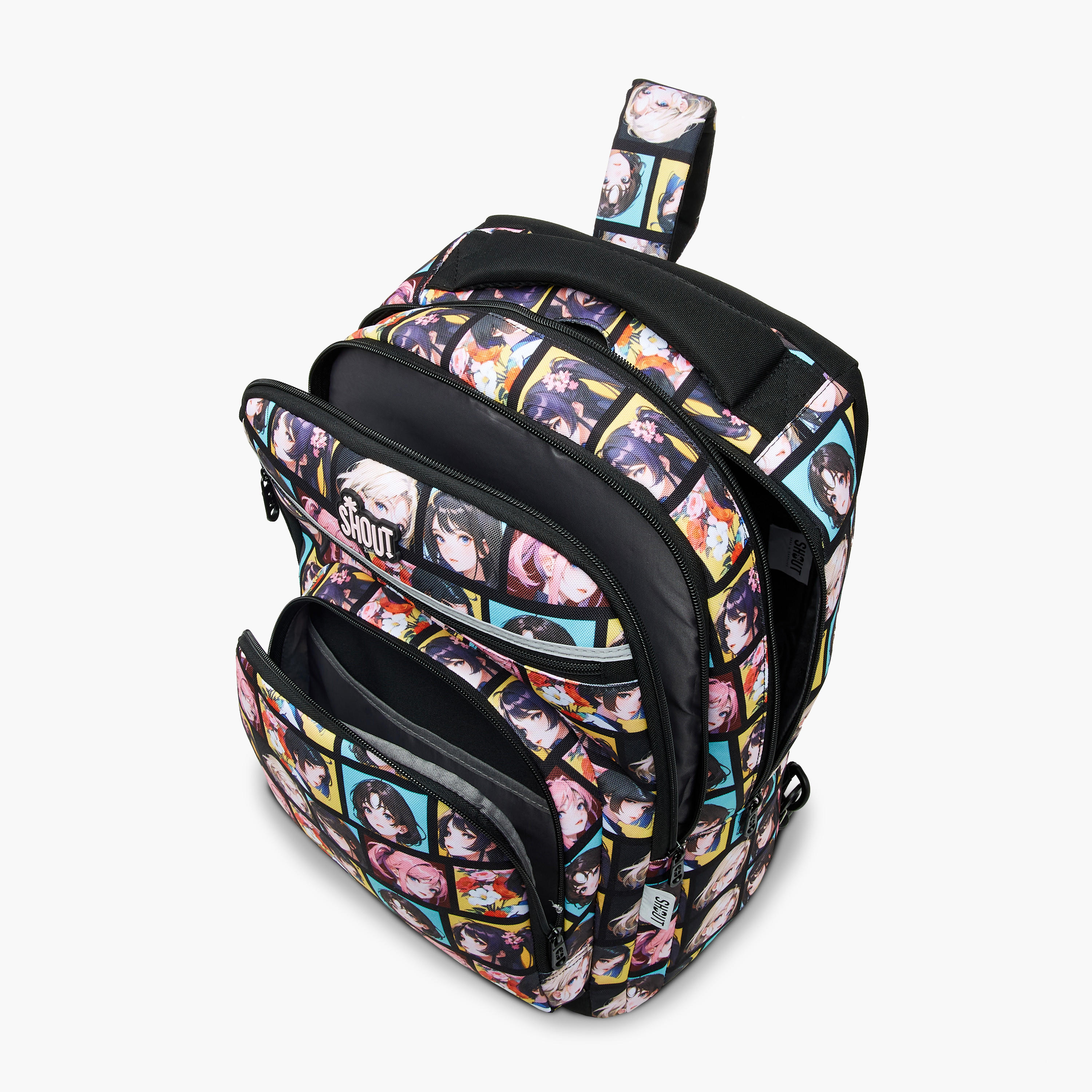 شنطة ظهر بطبعات أنمي بـ3 أقسام بحمّالات قابلة للتعديل وسحاب إغلاق - 32 × 20 × 45 سم-school-bagsandbackpacks-backpacks-image-8