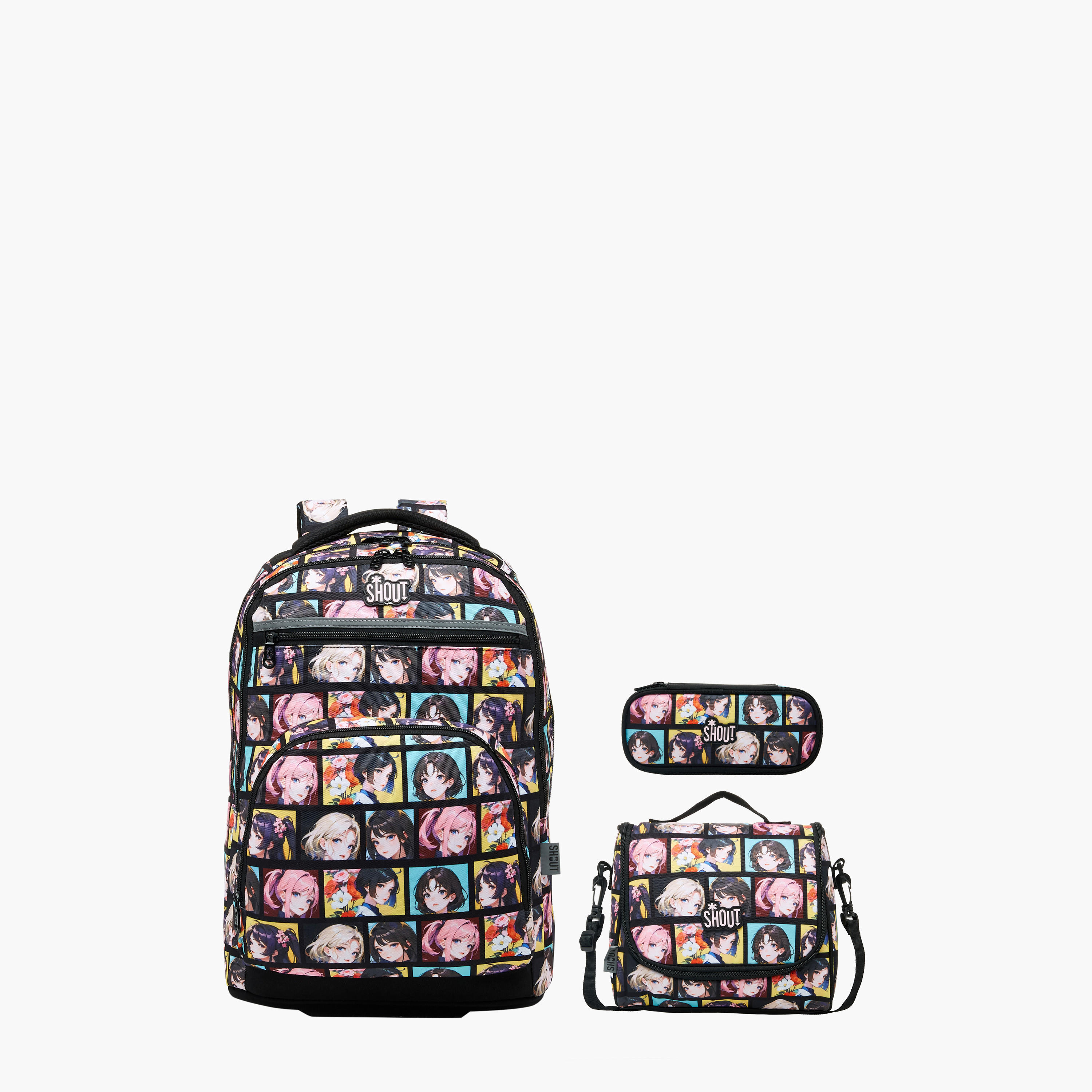 شنطة ظهر بطبعات أنمي بـ3 أقسام بحمّالات قابلة للتعديل وسحاب إغلاق - 32 × 20 × 45 سم-school-bagsandbackpacks-backpacks-image-9