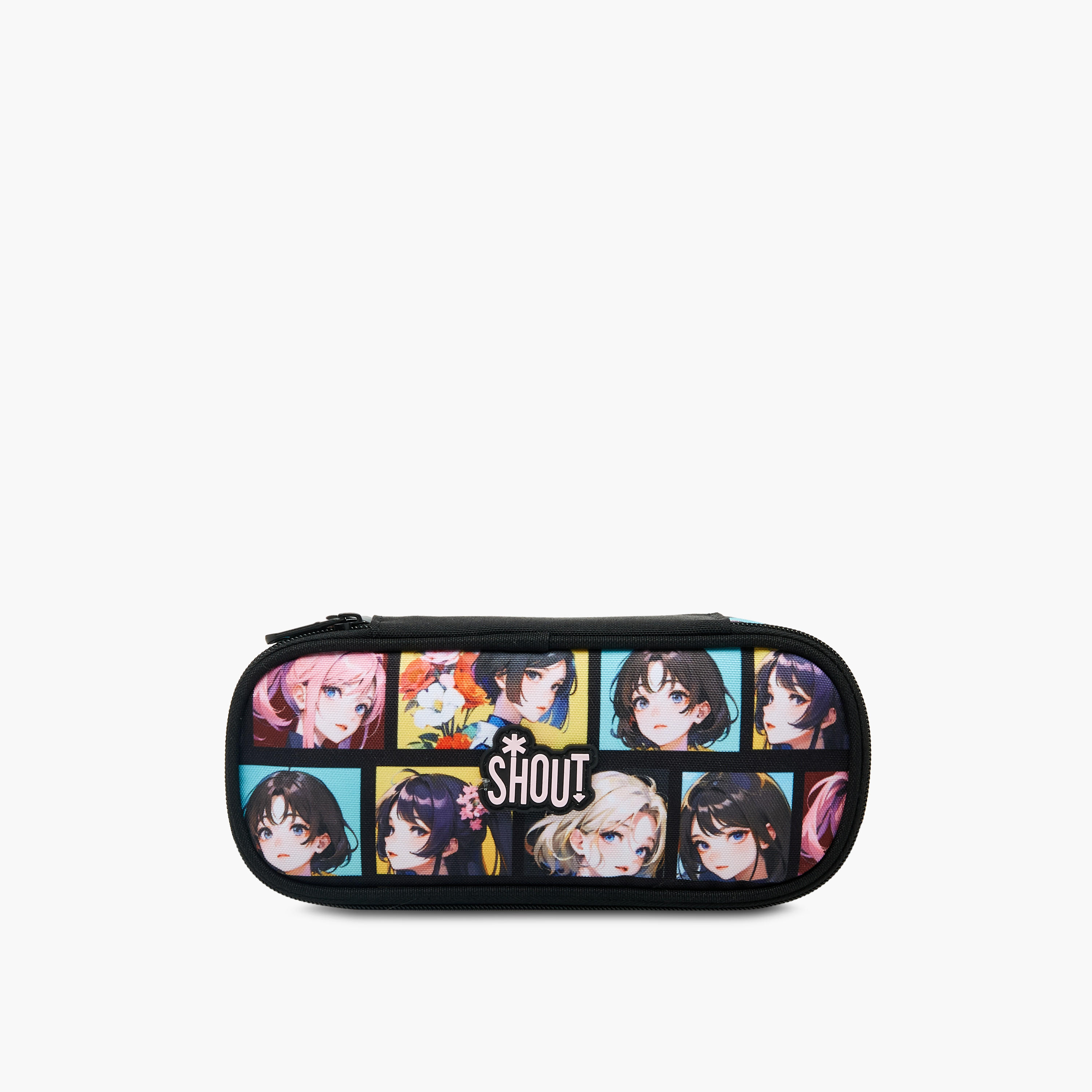 SHOUT Anime Print Pencil Case with Zip Closure-school-stationery-pencilcases-image-1