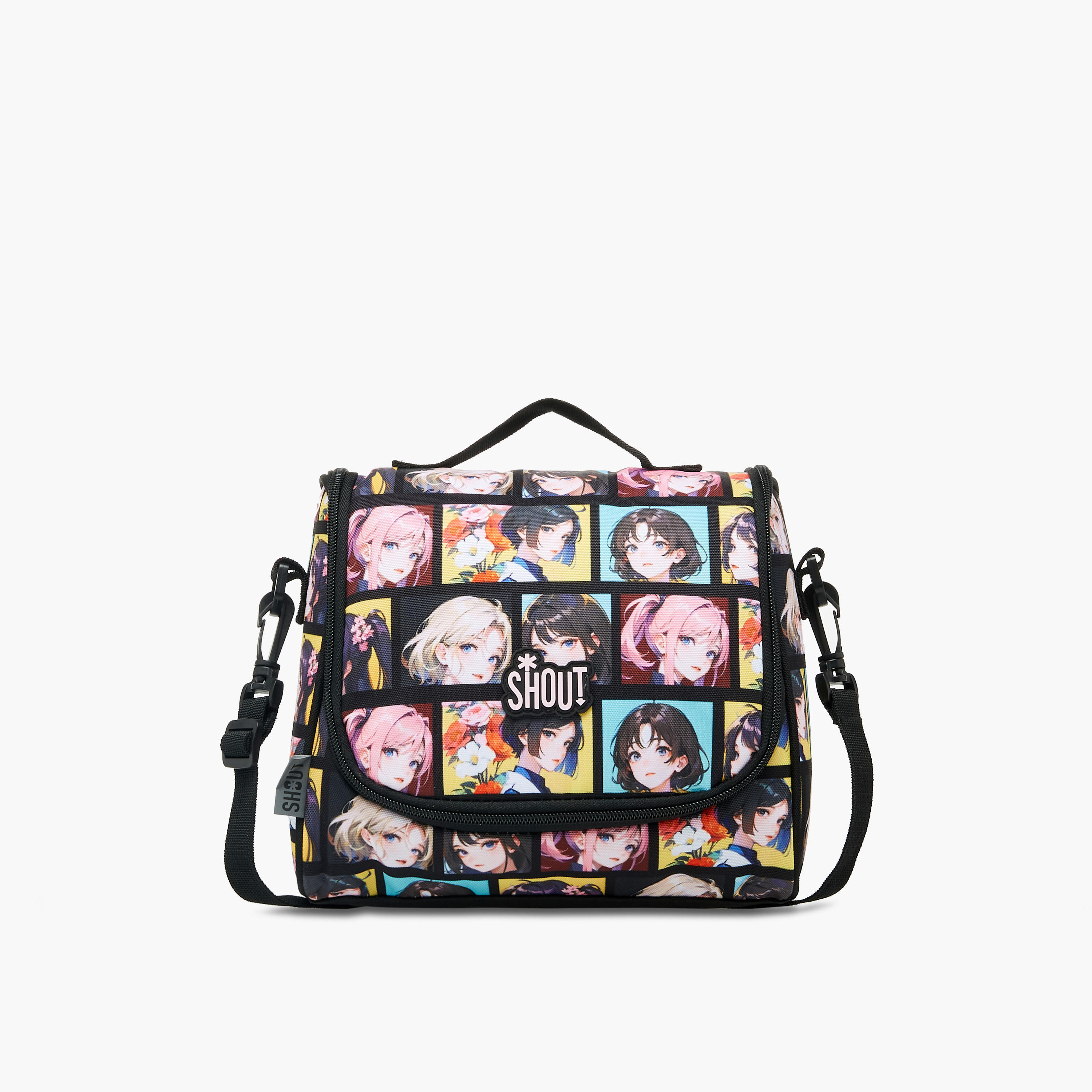 SHOUT Anime Print Lunch Bag with Zip Closure-school-lunchessentials-lunchbags-image-1