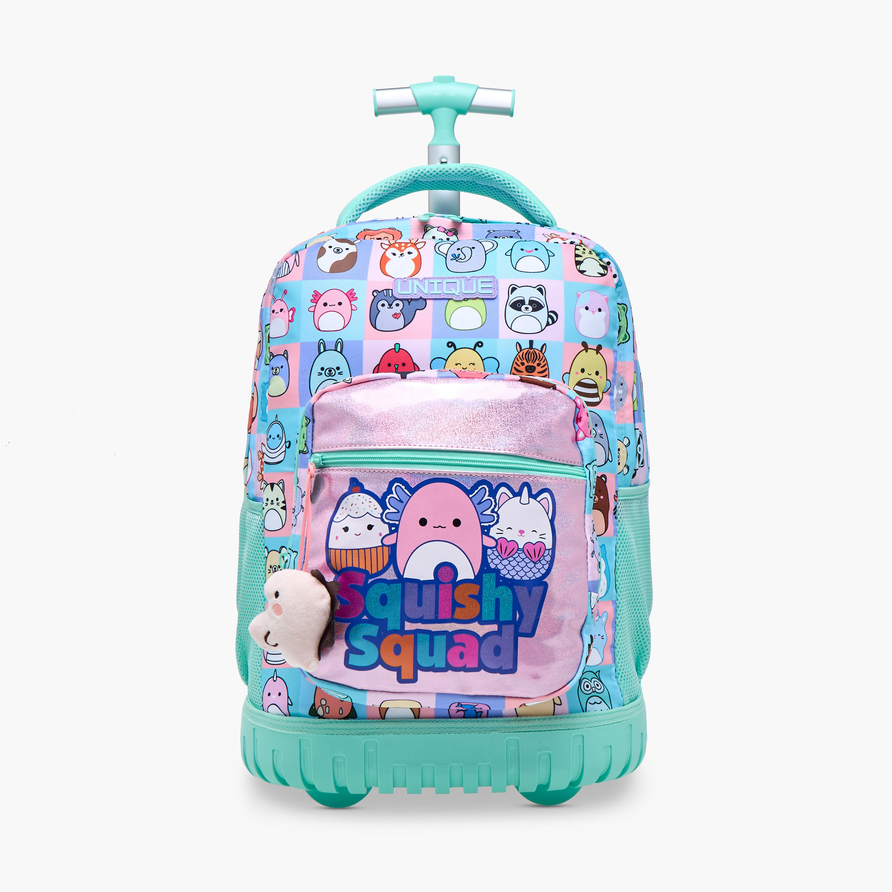 Unique-O Animal Print Trolley Bag for Girls 5-8 Years with Retractable Handle -school-bagsandbackpacks-trolleybags-image-1