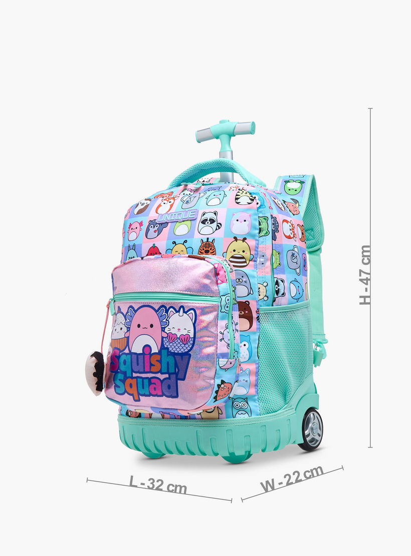 Unique-O Animal Print Trolley Bag for Girls 5-8 Years with Retractable Handle -school-bagsandbackpacks-trolleybags-image-2