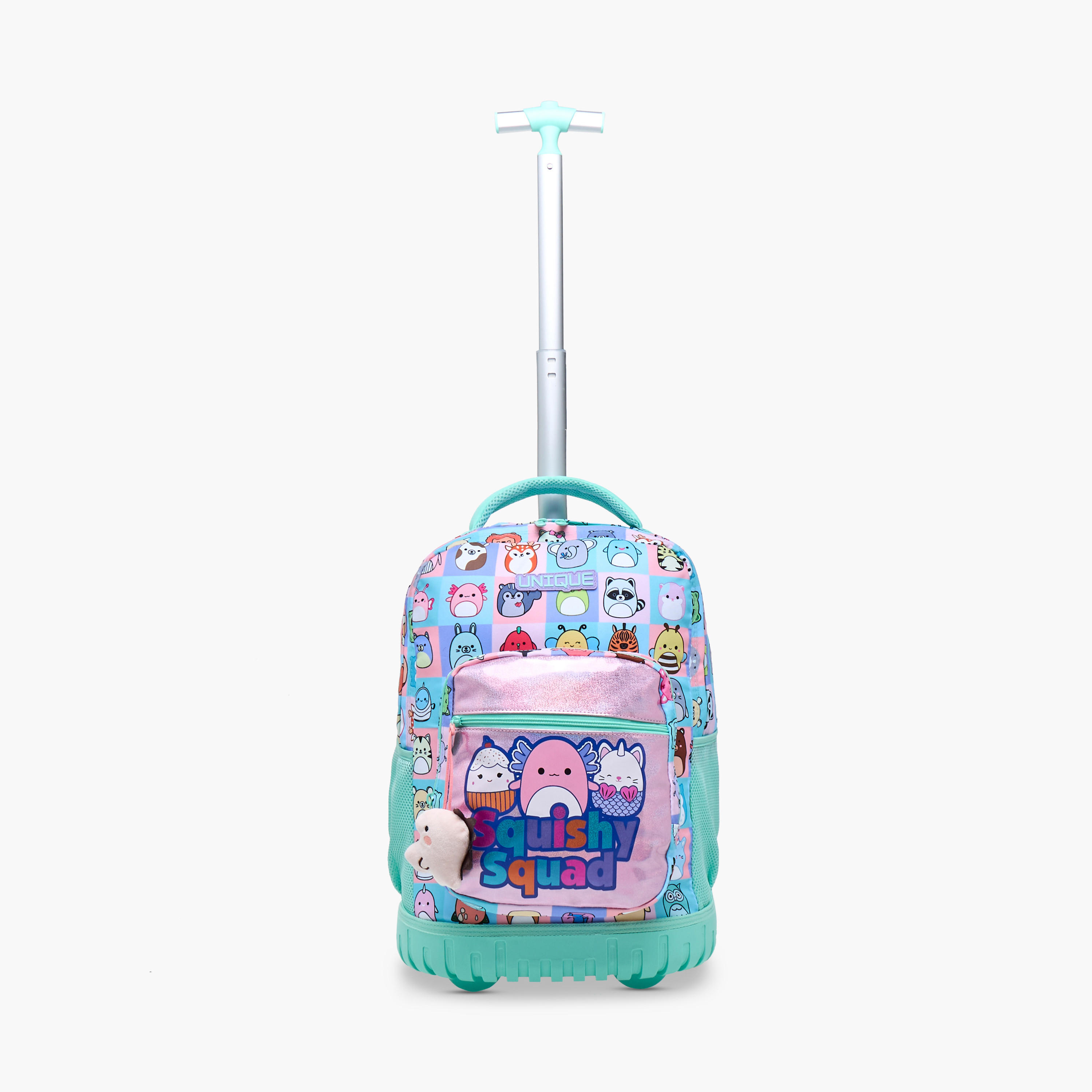 Unique-O Animal Print Trolley Bag for Girls 5-8 Years with Retractable Handle -school-bagsandbackpacks-trolleybags-image-7