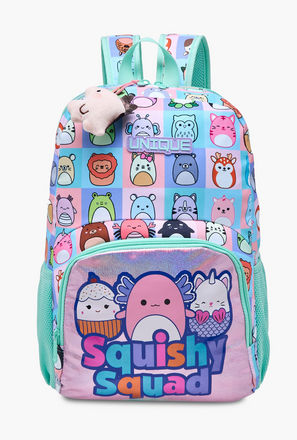 Unique-O Squishy Squad Print Backpack with Adjustable Straps and Zip Closure - 30x19x45 cms-school-image-1