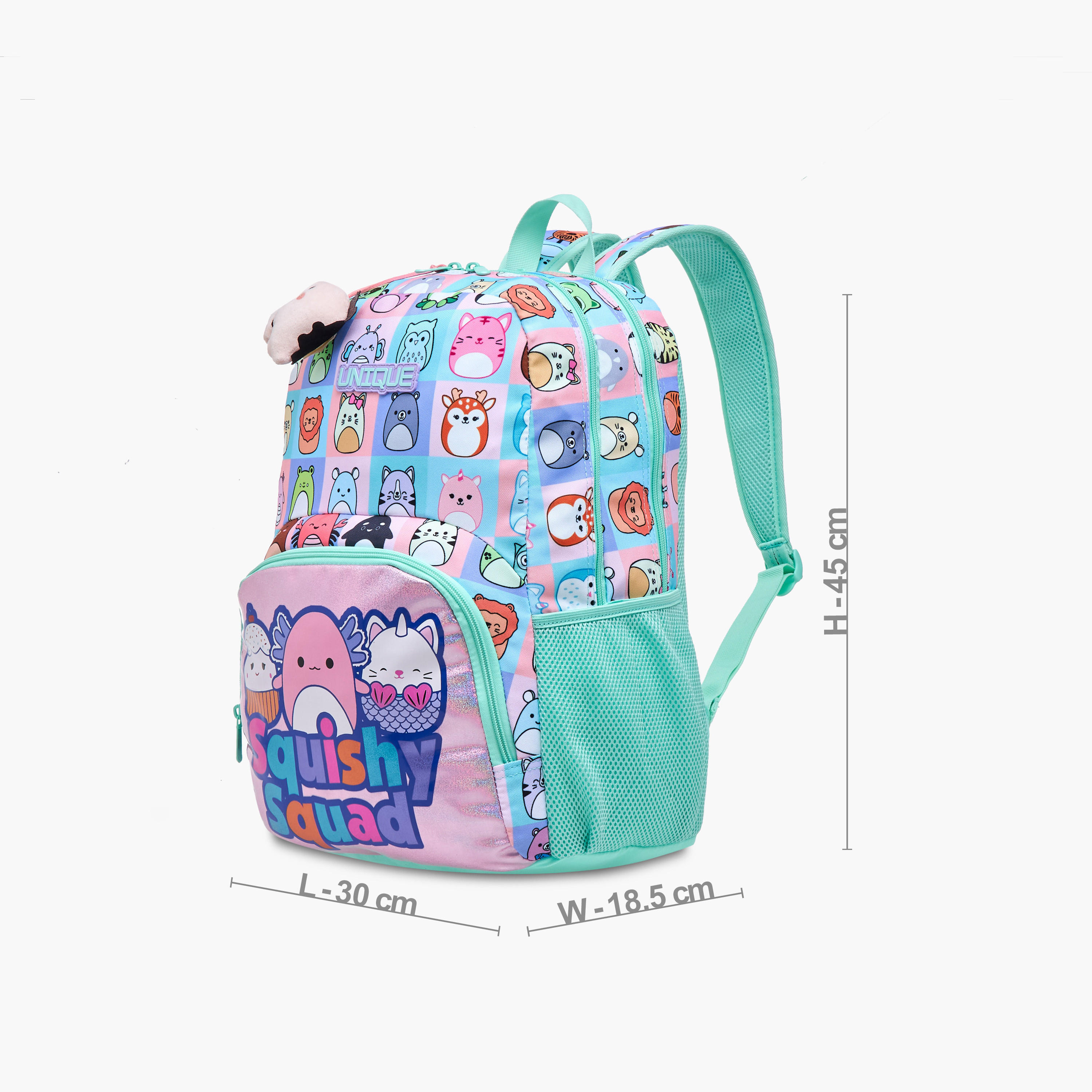 Unique-O Squishy Squad Print Backpack with Adjustable Straps and Zip Closure - 30x19x45 cms-school-bagsandbackpacks-backpacks-image-2