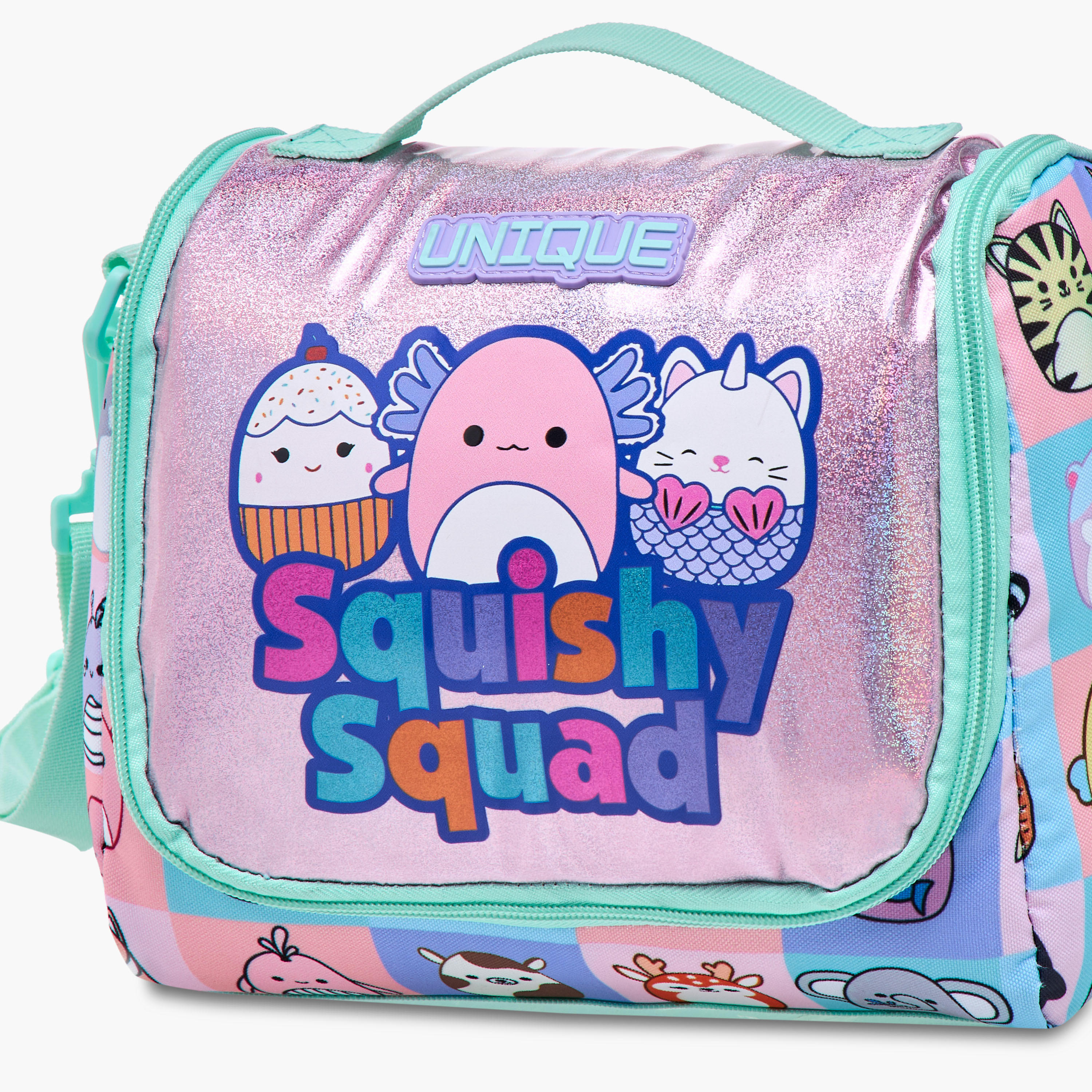 Unique-O Squishy Squad Print Lunch Bag with Zip Closure-school-lunchessentials-lunchbags-image-5