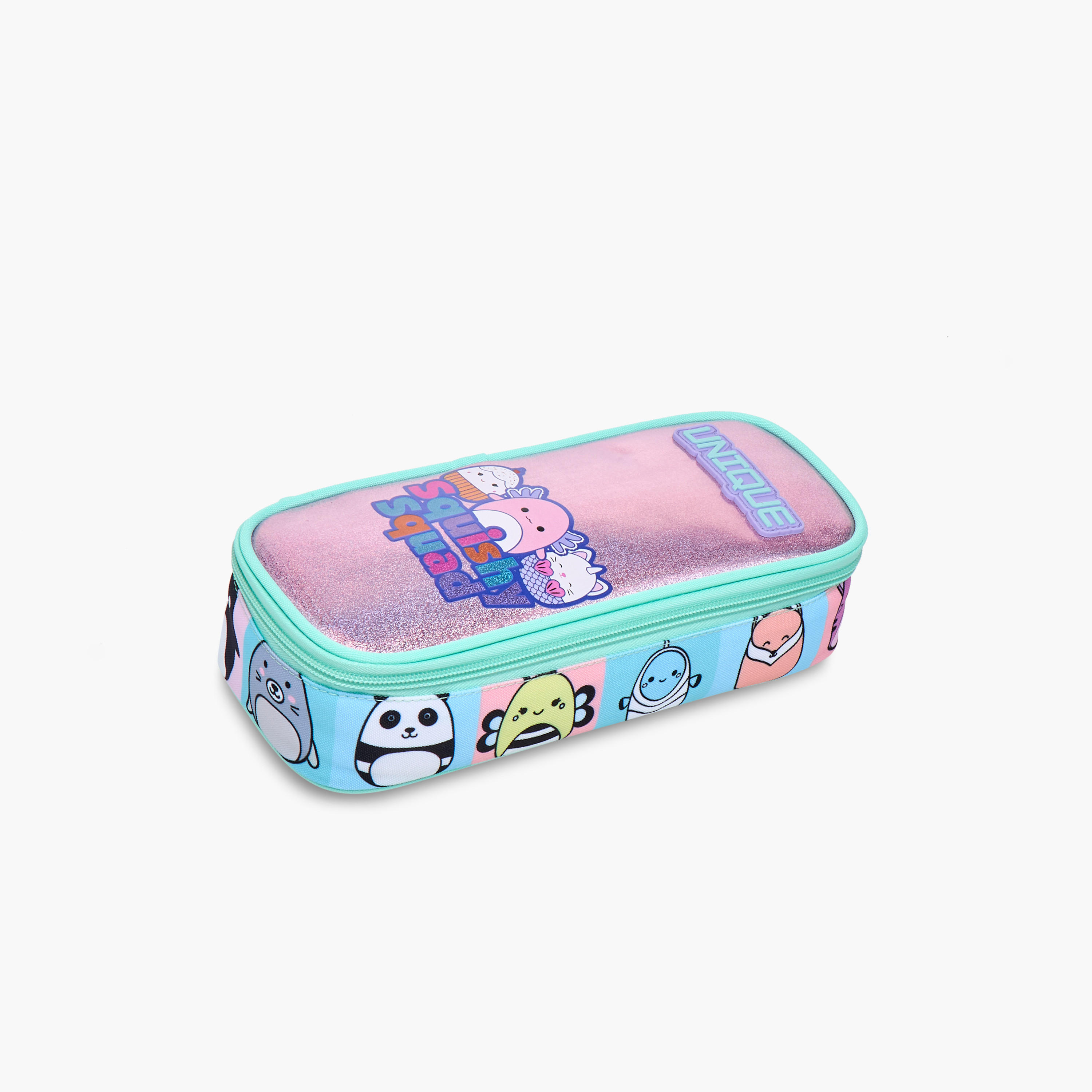 Unique-O Squishy Squad Print Pencil Case with Zip Closure-school-stationery-pencilcases-image-2