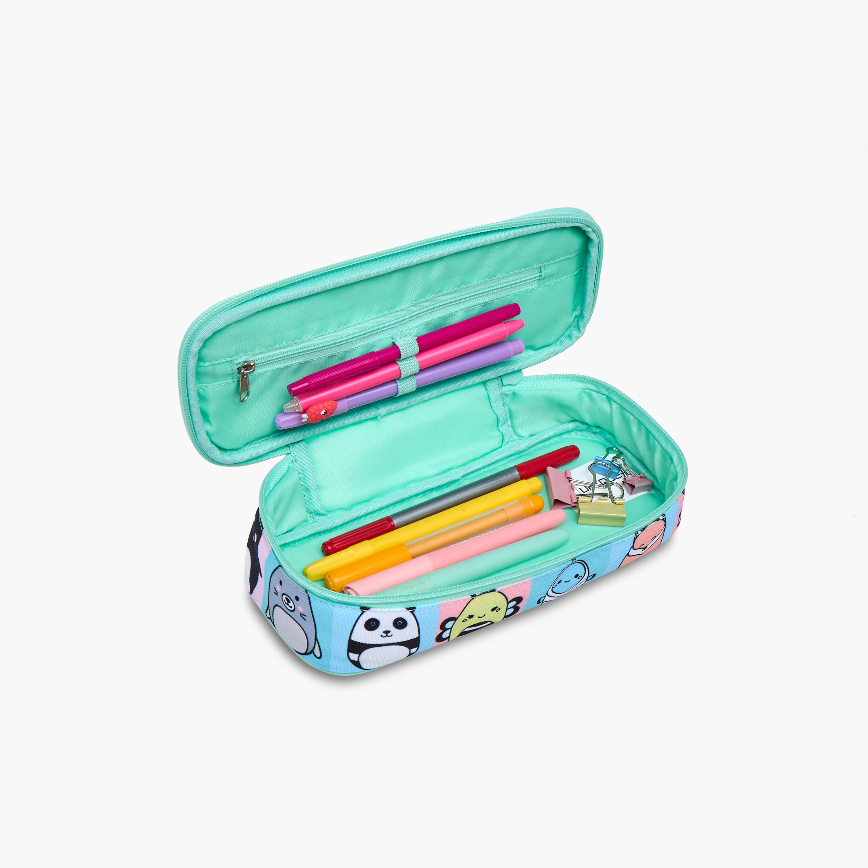 Unique-O Squishy Squad Print Pencil Case with Zip Closure-school-stationery-pencilcases-image-6