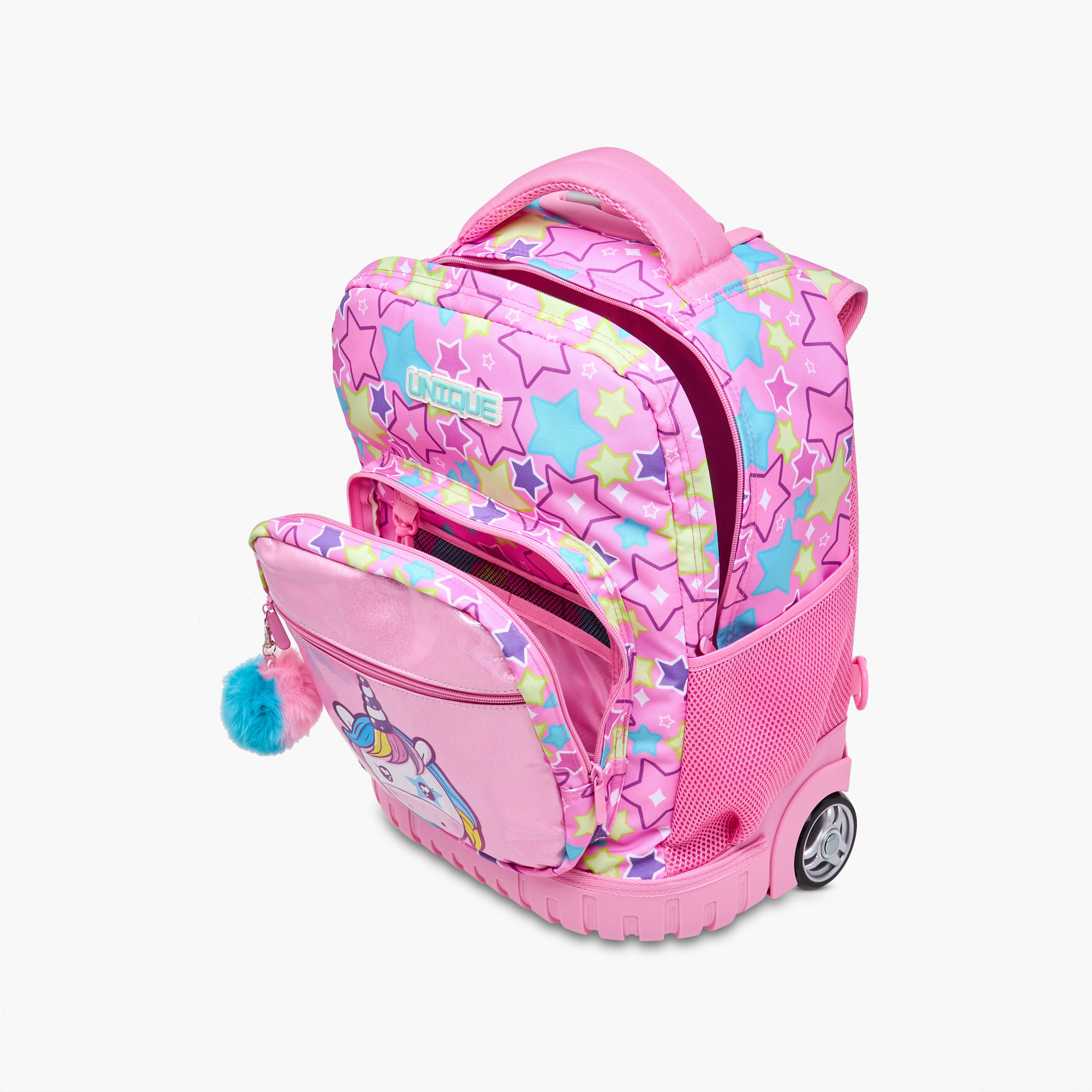 Unique-O Unicorn Trolley Bag for Girls 5-8 Years with Retractable Handle -school-bagsandbackpacks-trolleybags-image-14