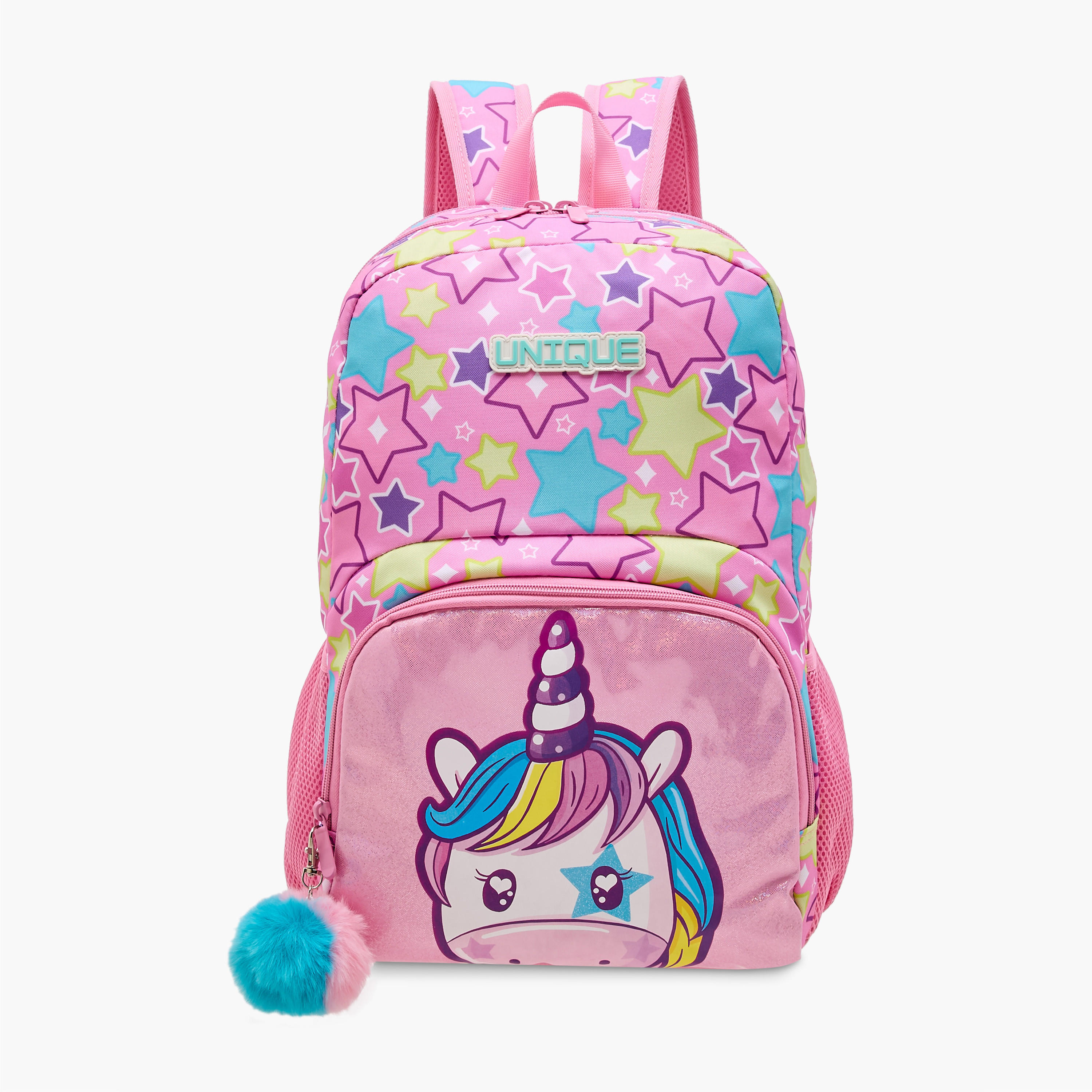 Unique-O Unicorn Print Backpack with Adjustable Straps and Zip Closure - 30x19x45 cms-school-bagsandbackpacks-backpacks-image-1