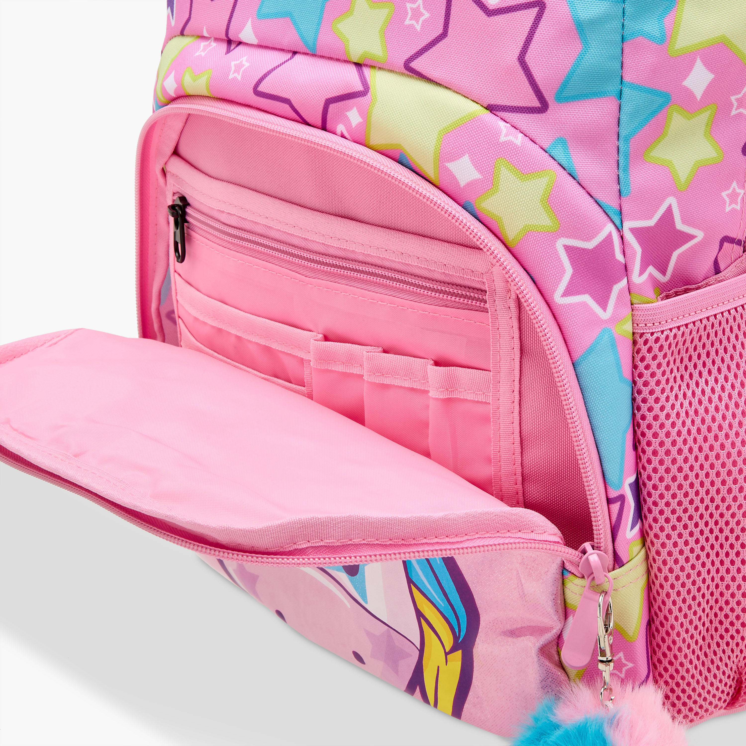 Unique-O Unicorn Print Backpack with Adjustable Straps and Zip Closure - 30x19x45 cms-school-bagsandbackpacks-backpacks-image-11