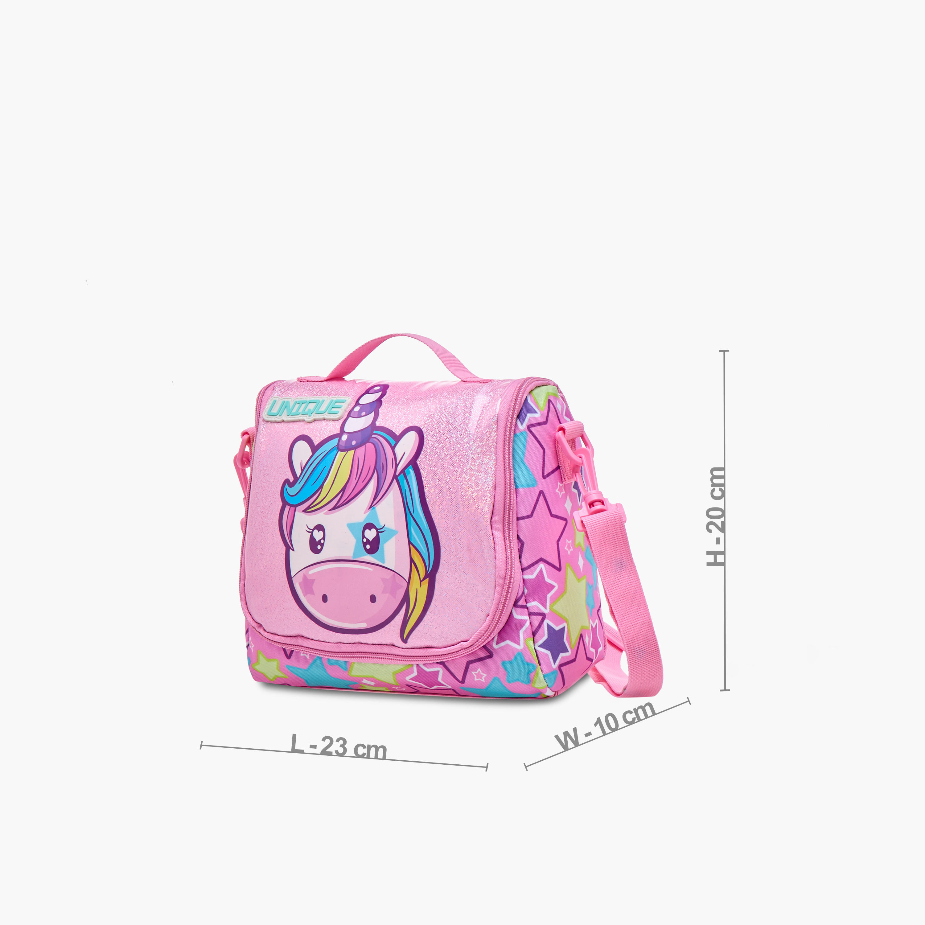 Unique-O Unicorn Print Lunch Bag with Detachable Strap-school-lunchessentials-lunchbags-image-2