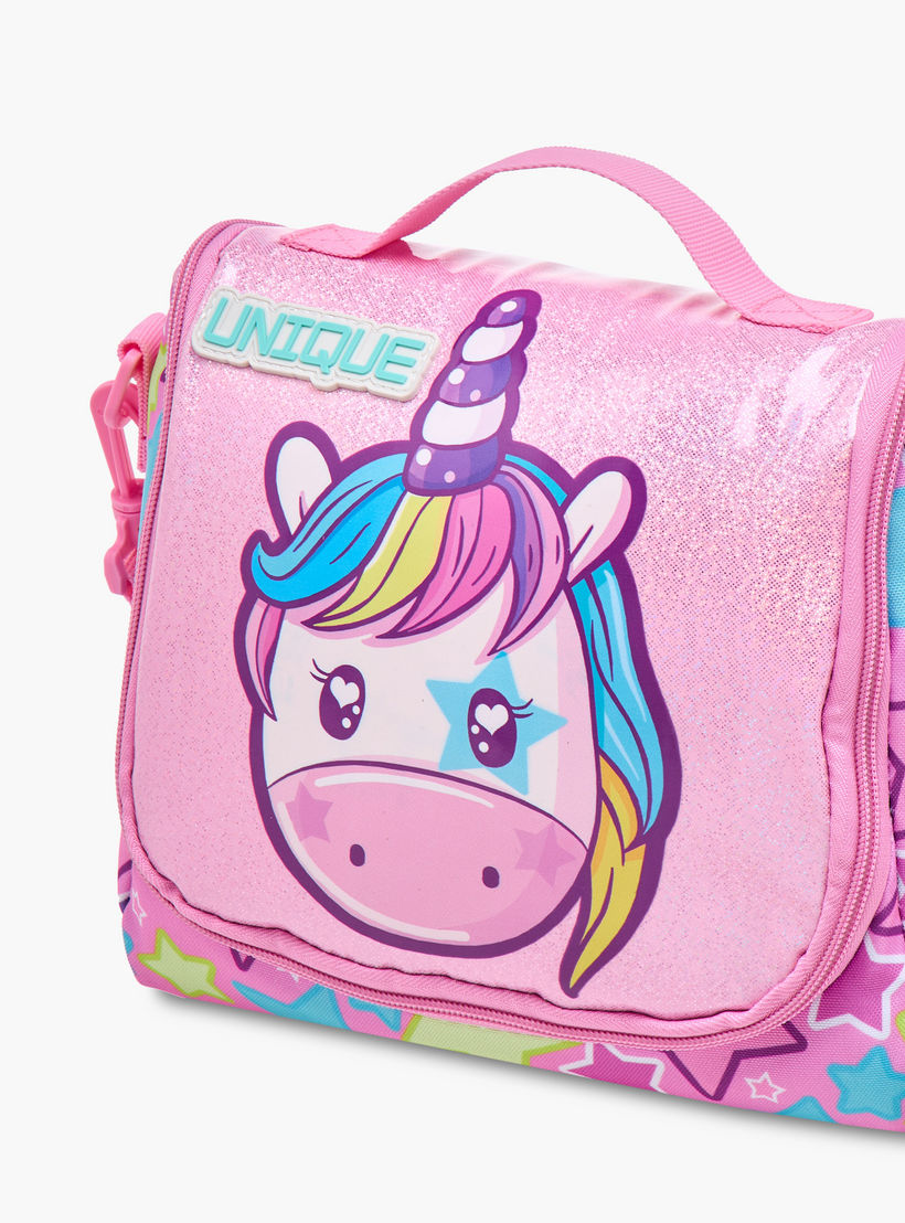 Unique-O Unicorn Print Lunch Bag with Detachable Strap-school-lunchessentials-lunchbags-image-5