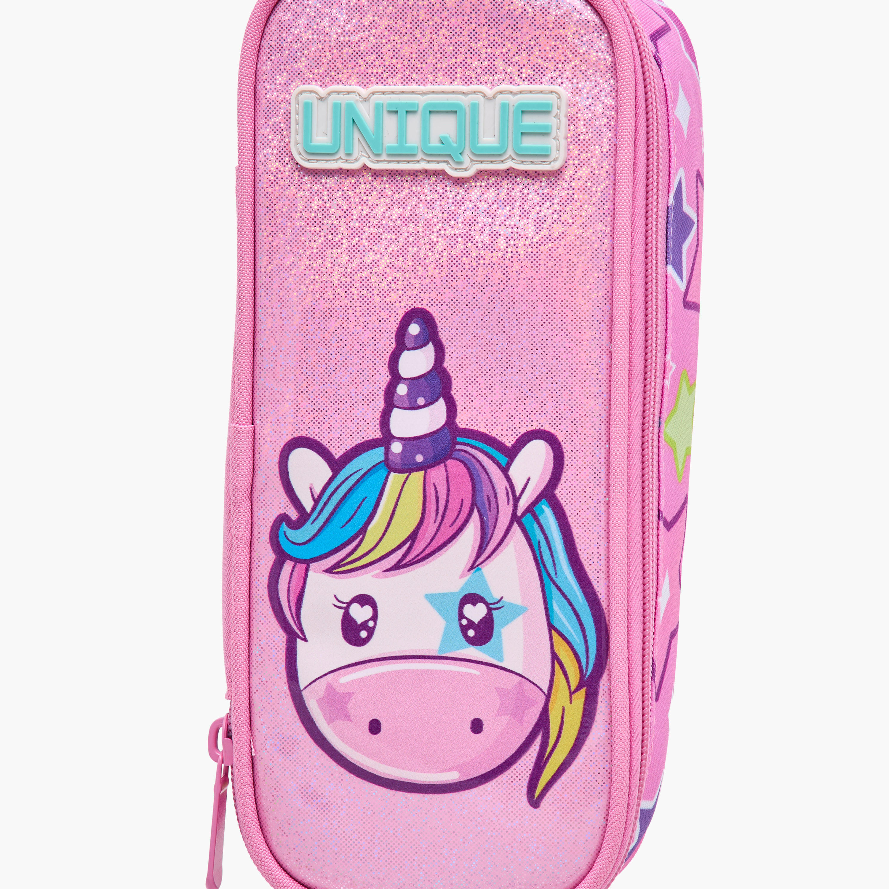 Unique-O Unicorn Print Pencil Case with Zip Closure-school-stationery-pencilcases-image-4