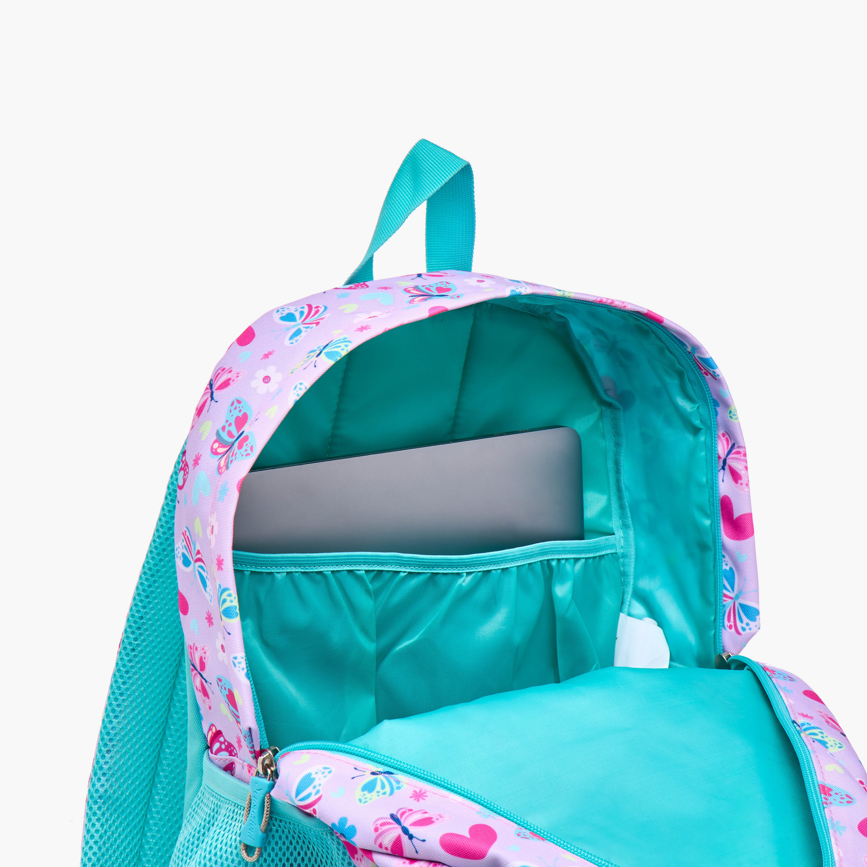 Sensazioni Butterfly Print Backpack with Adjustable Straps and Zip Closure - 30x15x45 cms-school-bagsandbackpacks-backpacks-image-10