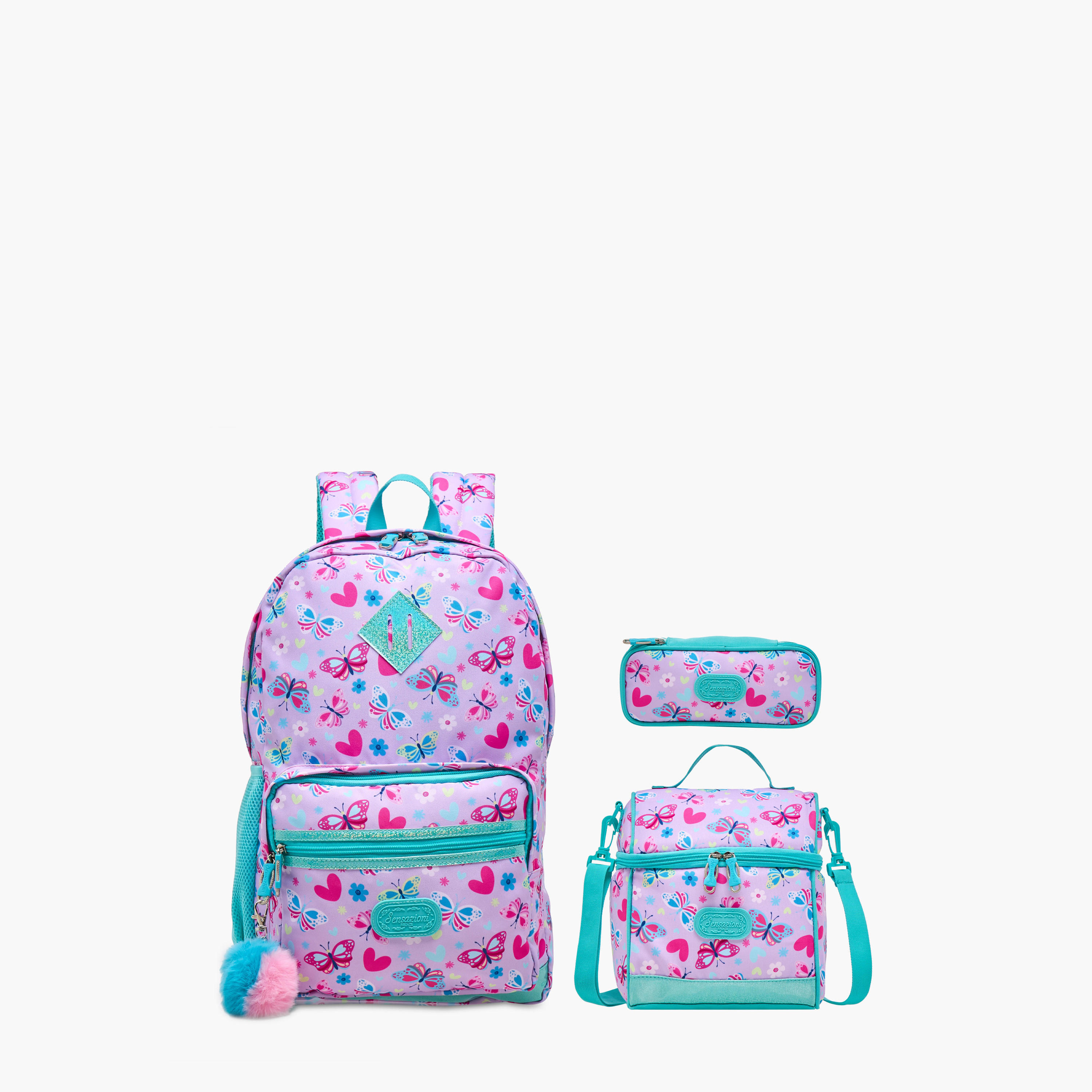 Sensazioni Butterfly Print Backpack with Adjustable Straps and Zip Closure - 30x15x45 cms-school-bagsandbackpacks-backpacks-image-11