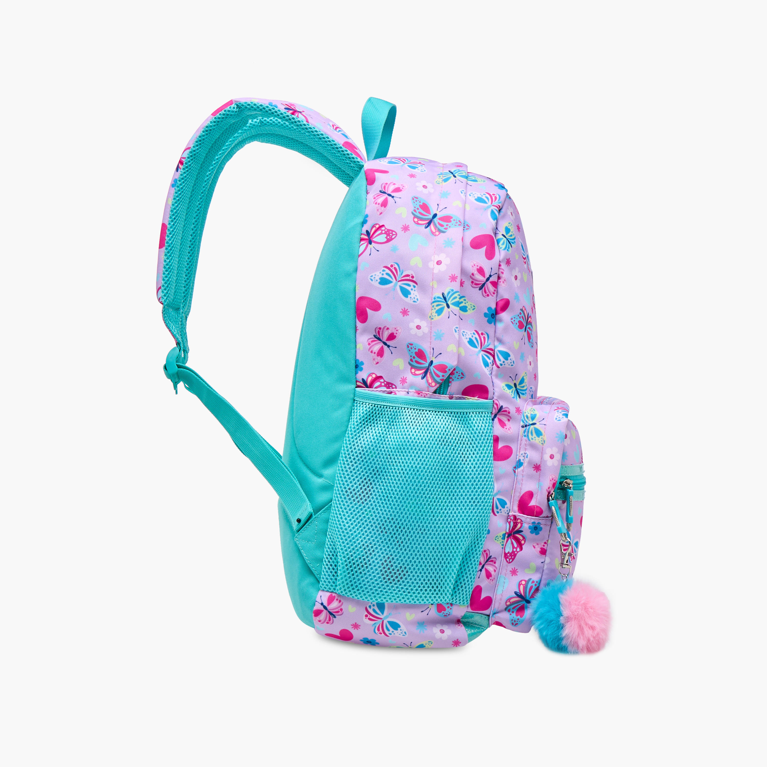 Sensazioni Butterfly Print Backpack with Adjustable Straps and Zip Closure - 30x15x45 cms-school-bagsandbackpacks-backpacks-image-3