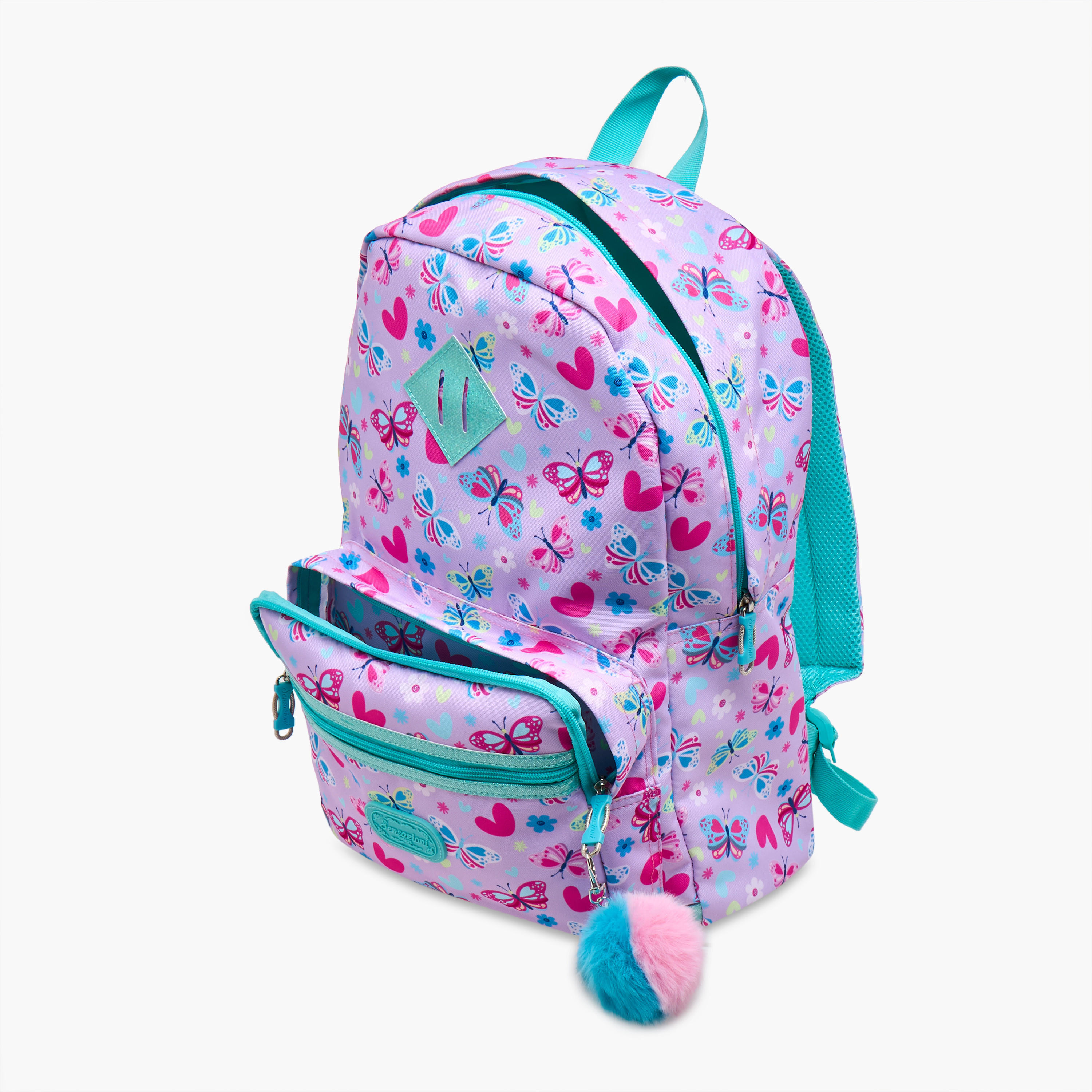 Sensazioni Butterfly Print Backpack with Adjustable Straps and Zip Closure - 30x15x45 cms-school-bagsandbackpacks-backpacks-image-9