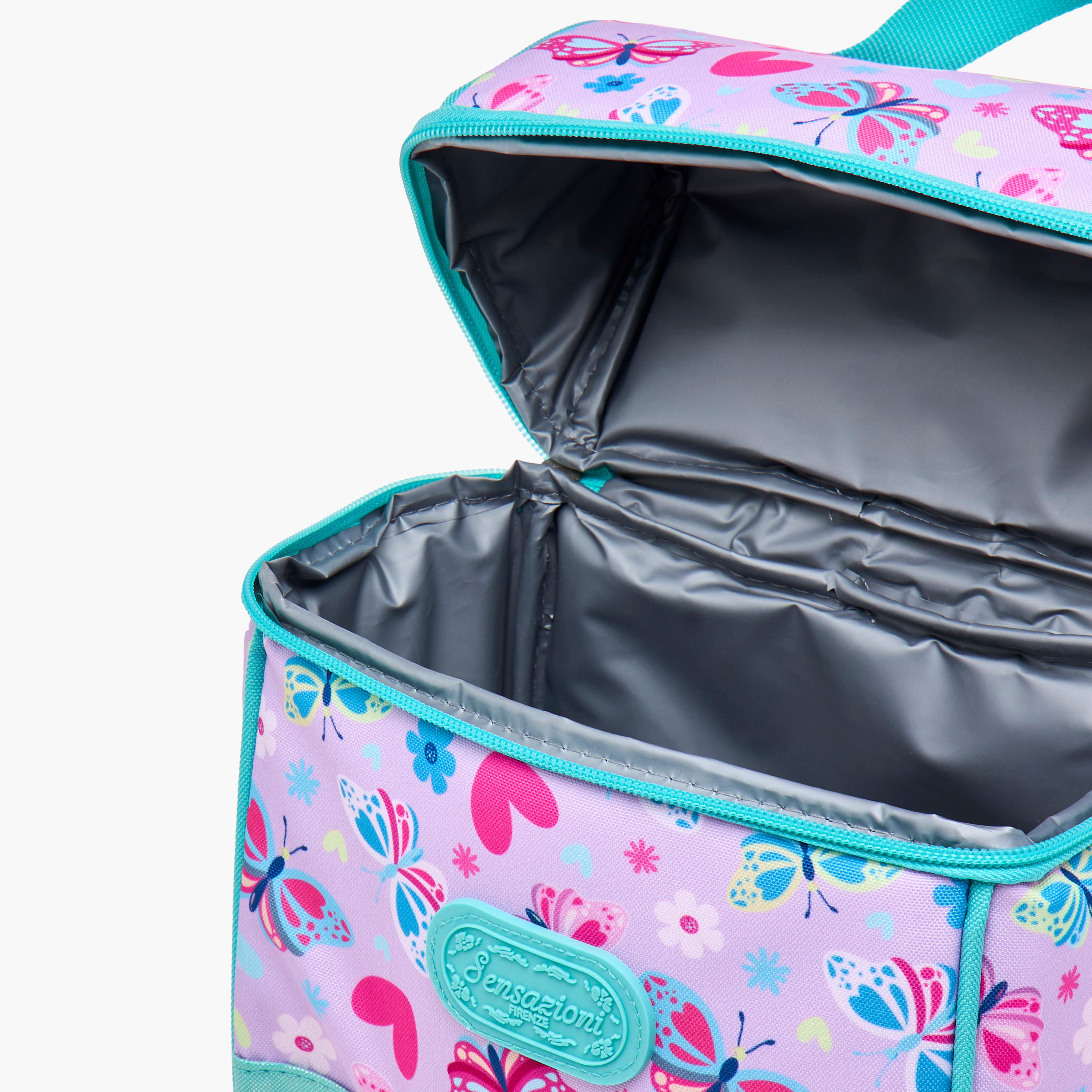 Sensazioni Butterfly Print Lunch Bag with Zip Closure-school-lunchessentials-lunchbags-image-8