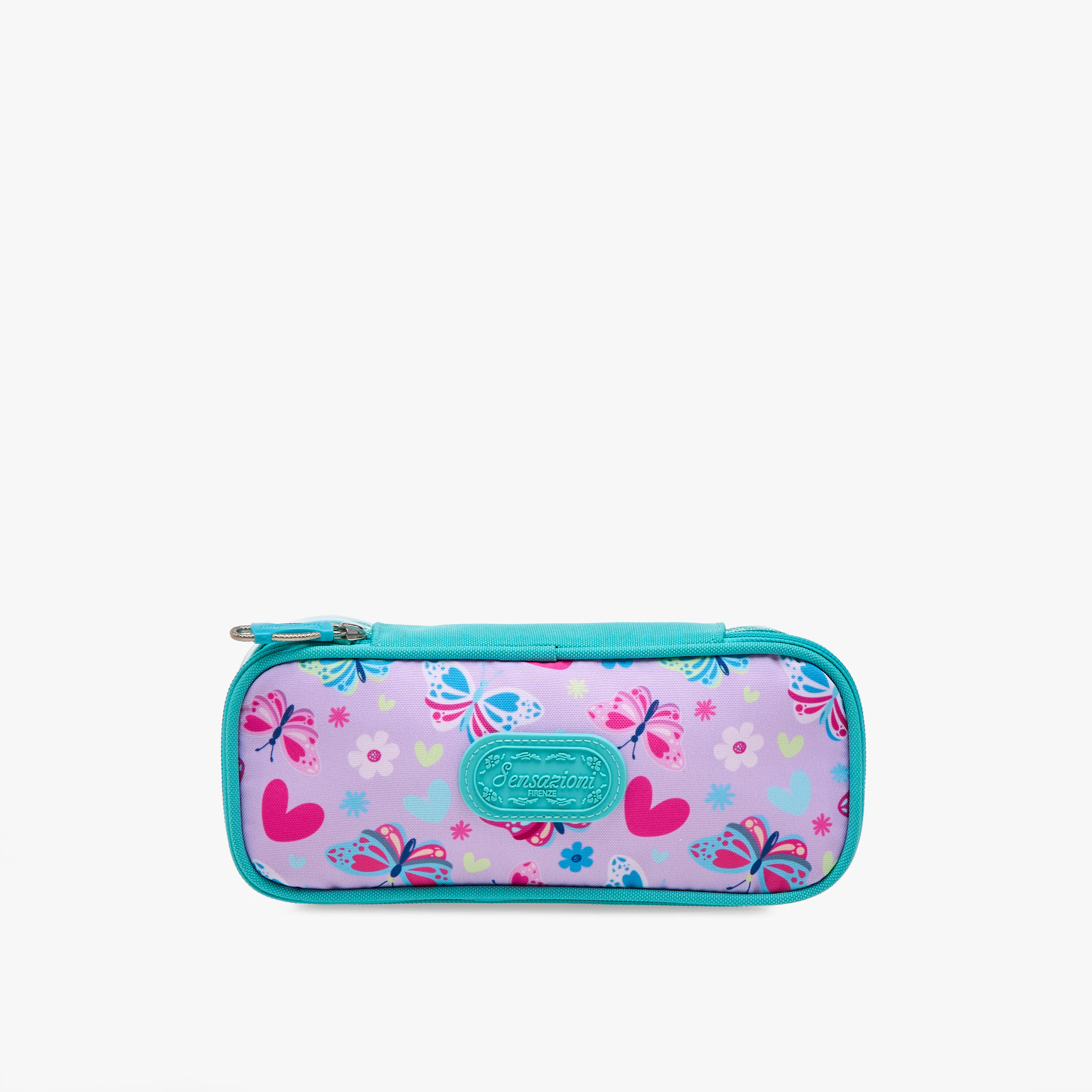 Sensazioni Butterfly Print Pencil Case with Zip Closure-school-stationery-pencilcases-image-1