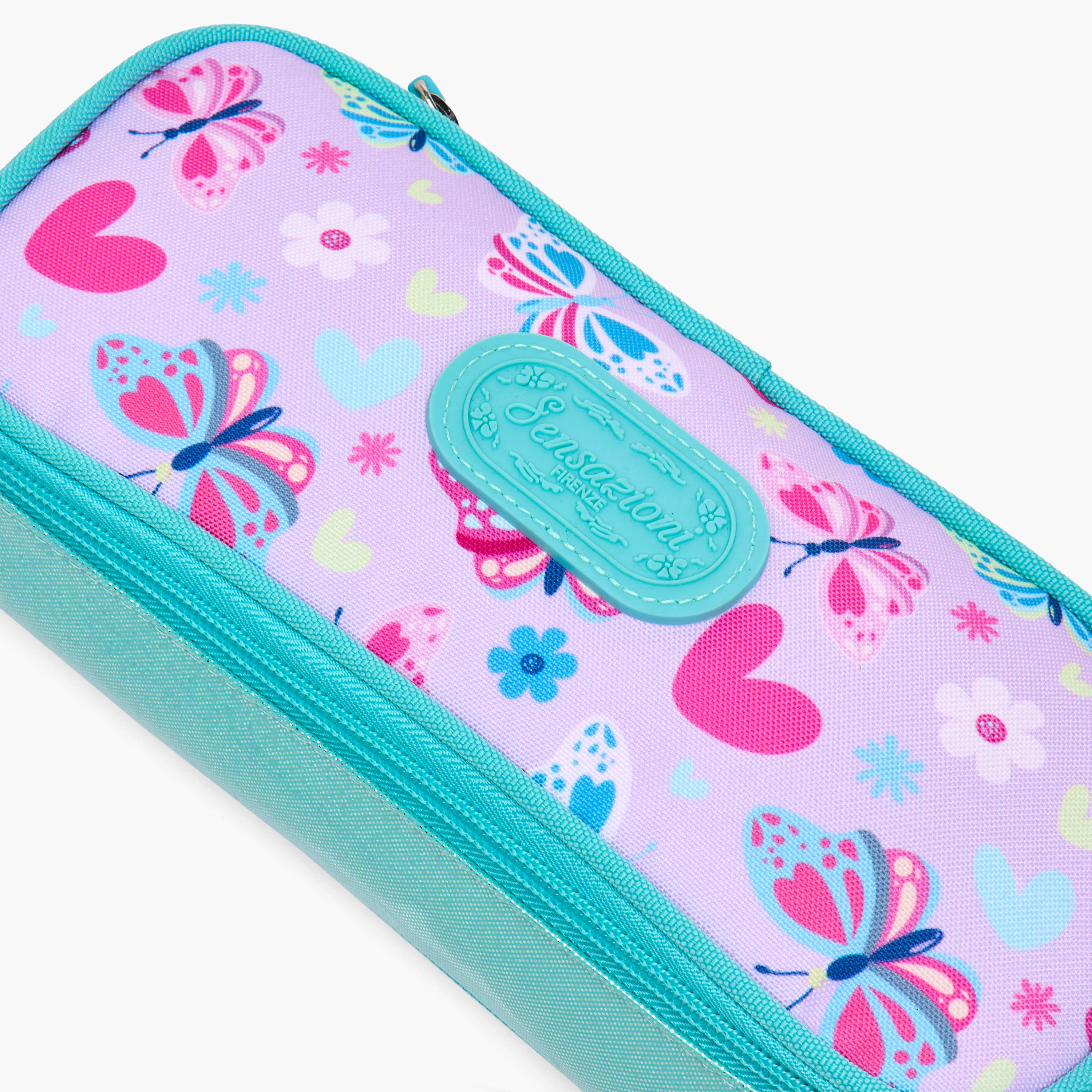 Sensazioni Butterfly Print Pencil Case with Zip Closure-school-stationery-pencilcases-image-5
