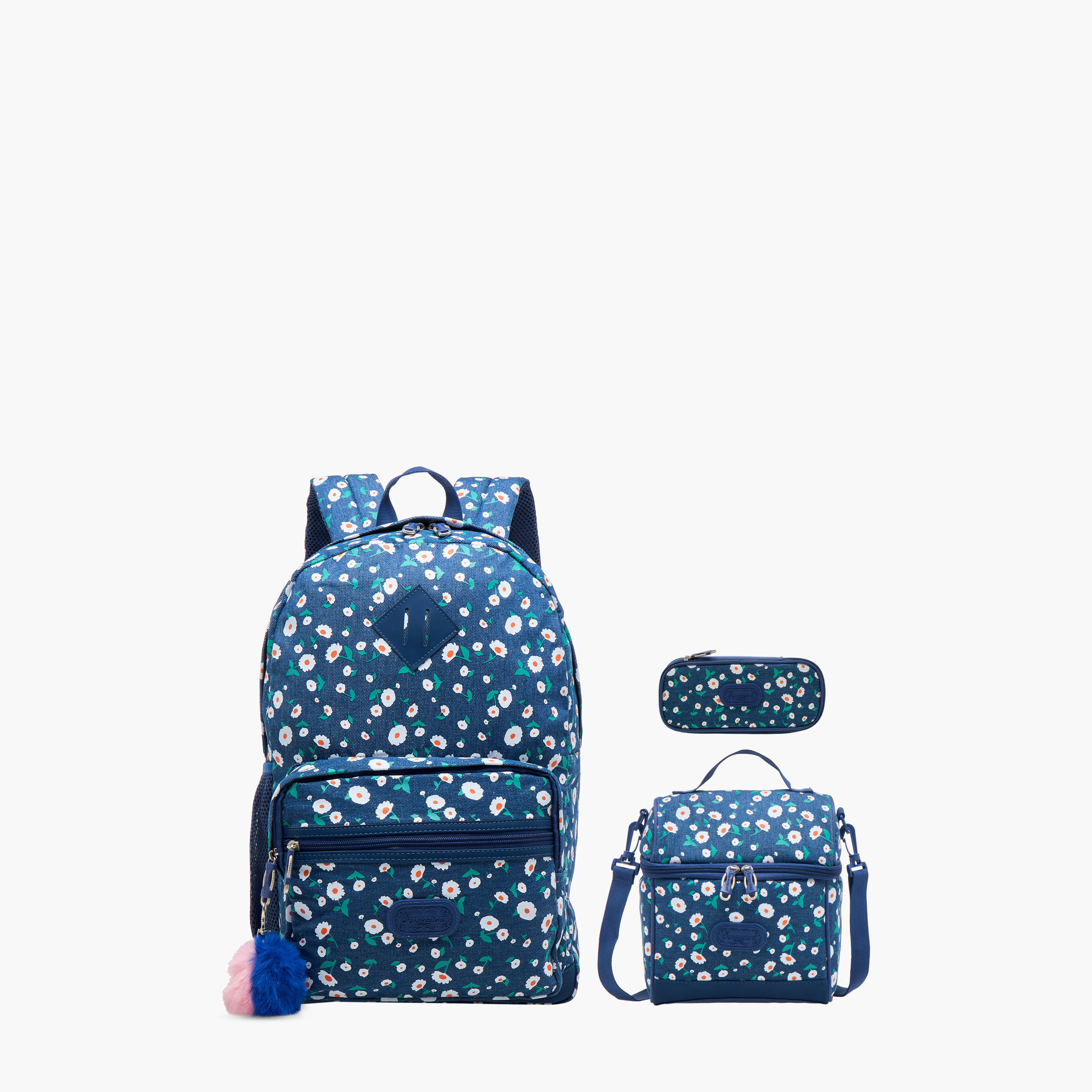 Sensazioni Floral Print Backpack with Adjustable Straps and Zip Closure - 30x15x45 cms-school-bagsandbackpacks-backpacks-image-11