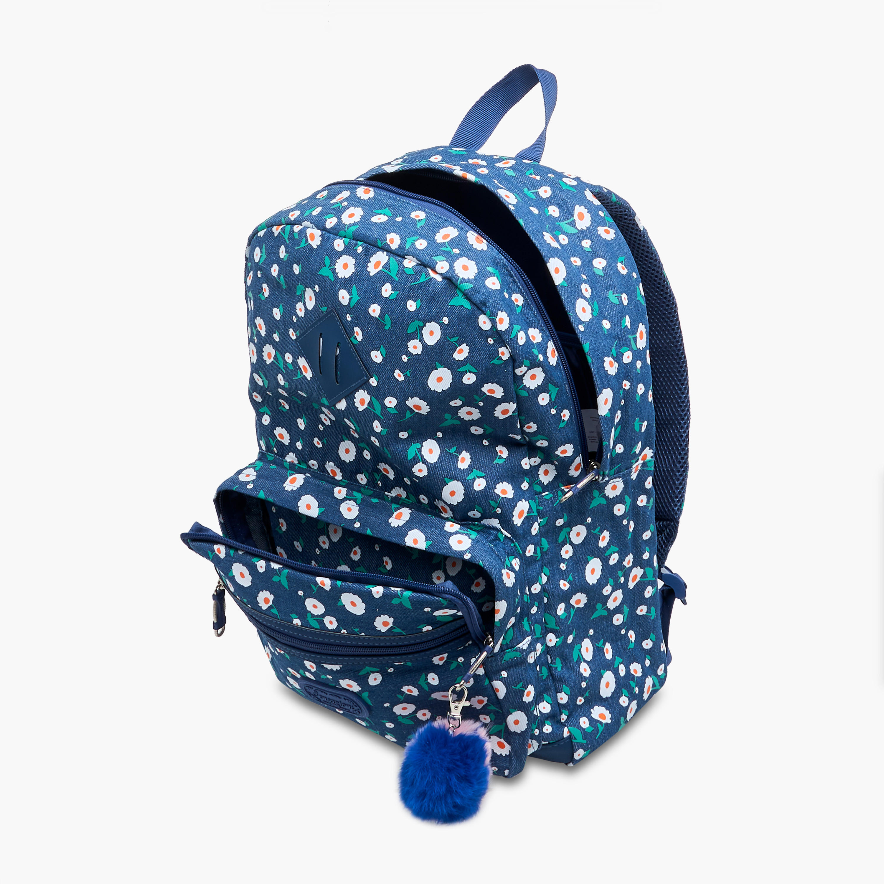 Sensazioni Floral Print Backpack with Adjustable Straps and Zip Closure - 30x15x45 cms-school-bagsandbackpacks-backpacks-image-9