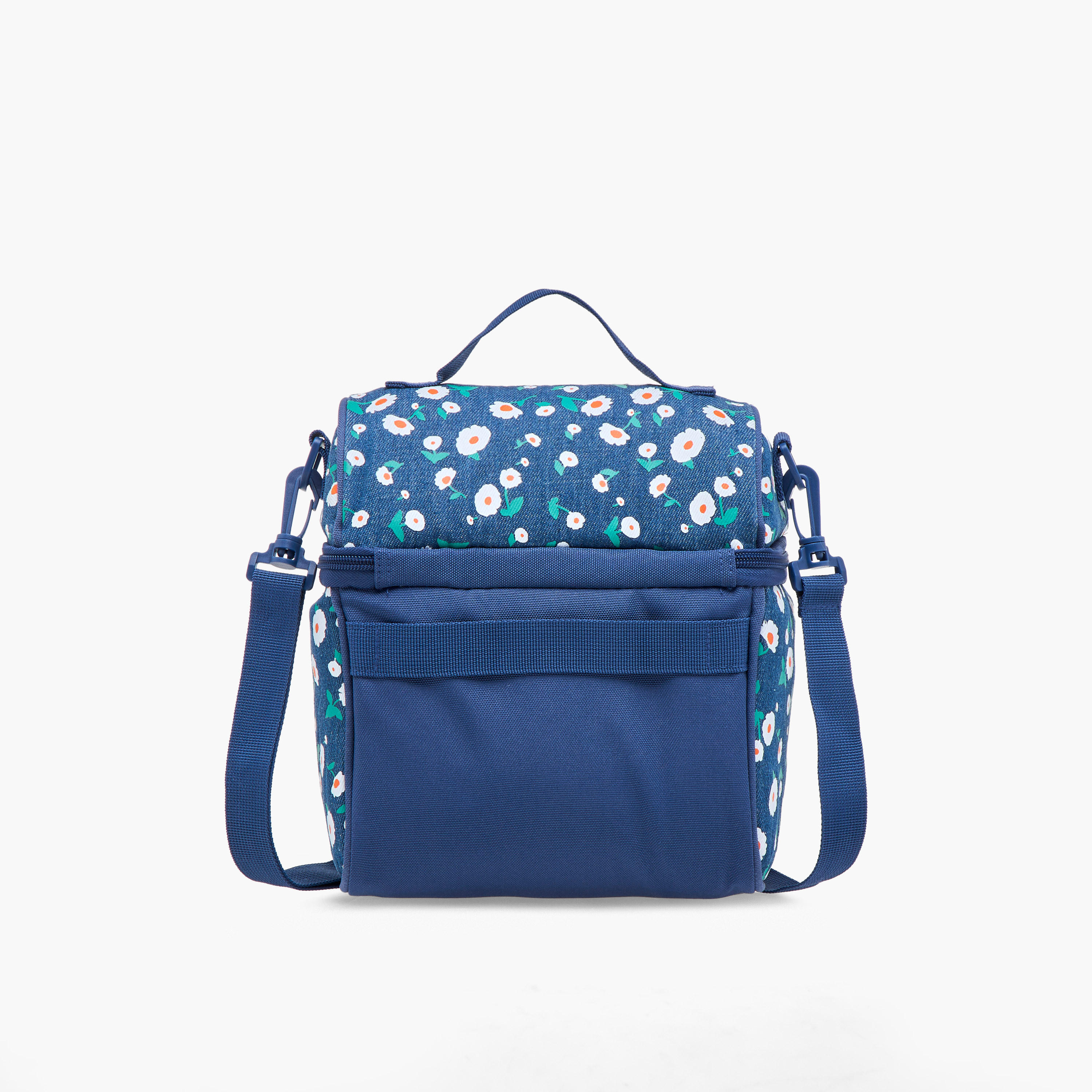 شنطة غداء بطبعات أزهار مع حزام قابل للتعديل وسحاب إغلاق من سينسازيوني-school-lunchessentials-lunchbags-image-3
