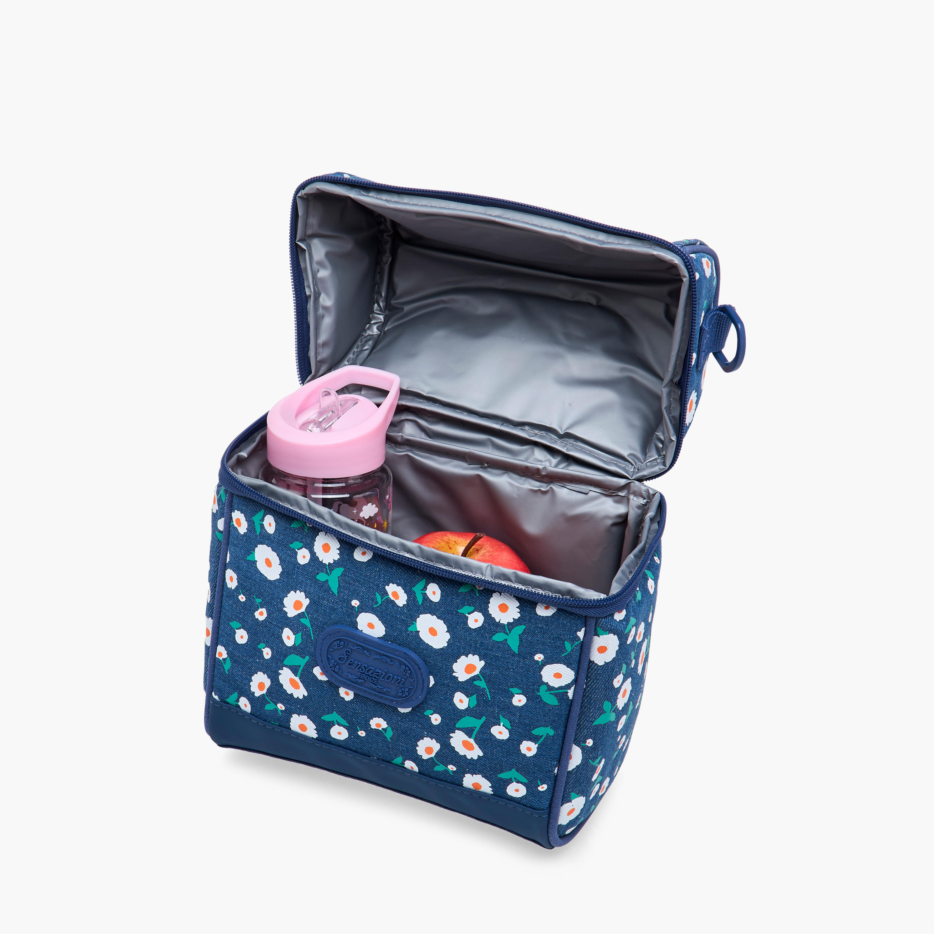 Sensazioni Floral Print Lunch Bag with Adjustable Strap and Zip Closure-school-lunchessentials-lunchbags-image-7