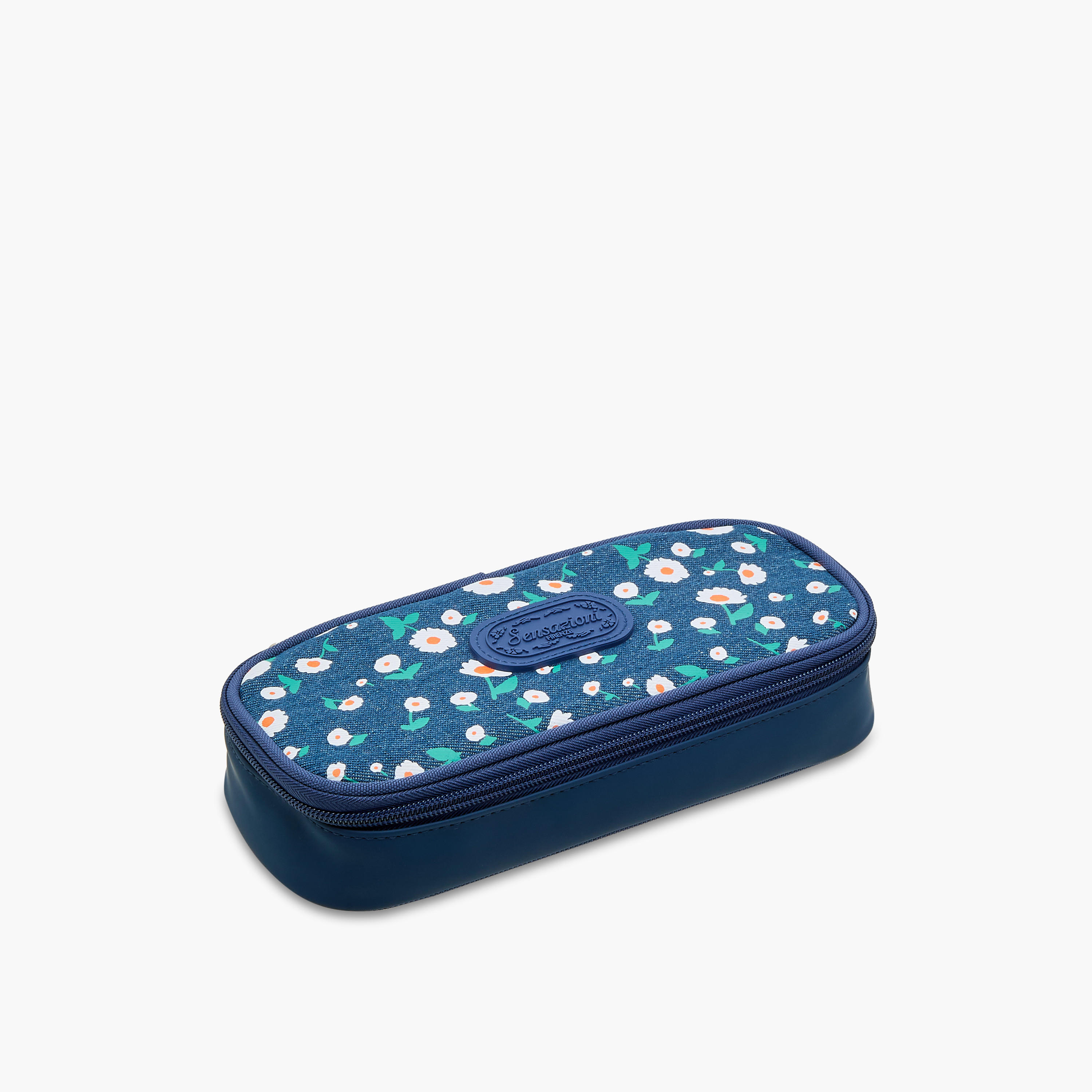 Sensazioni Floral Print Pencil Pouch with Zip Closure-school-stationery-pencilcases-image-2