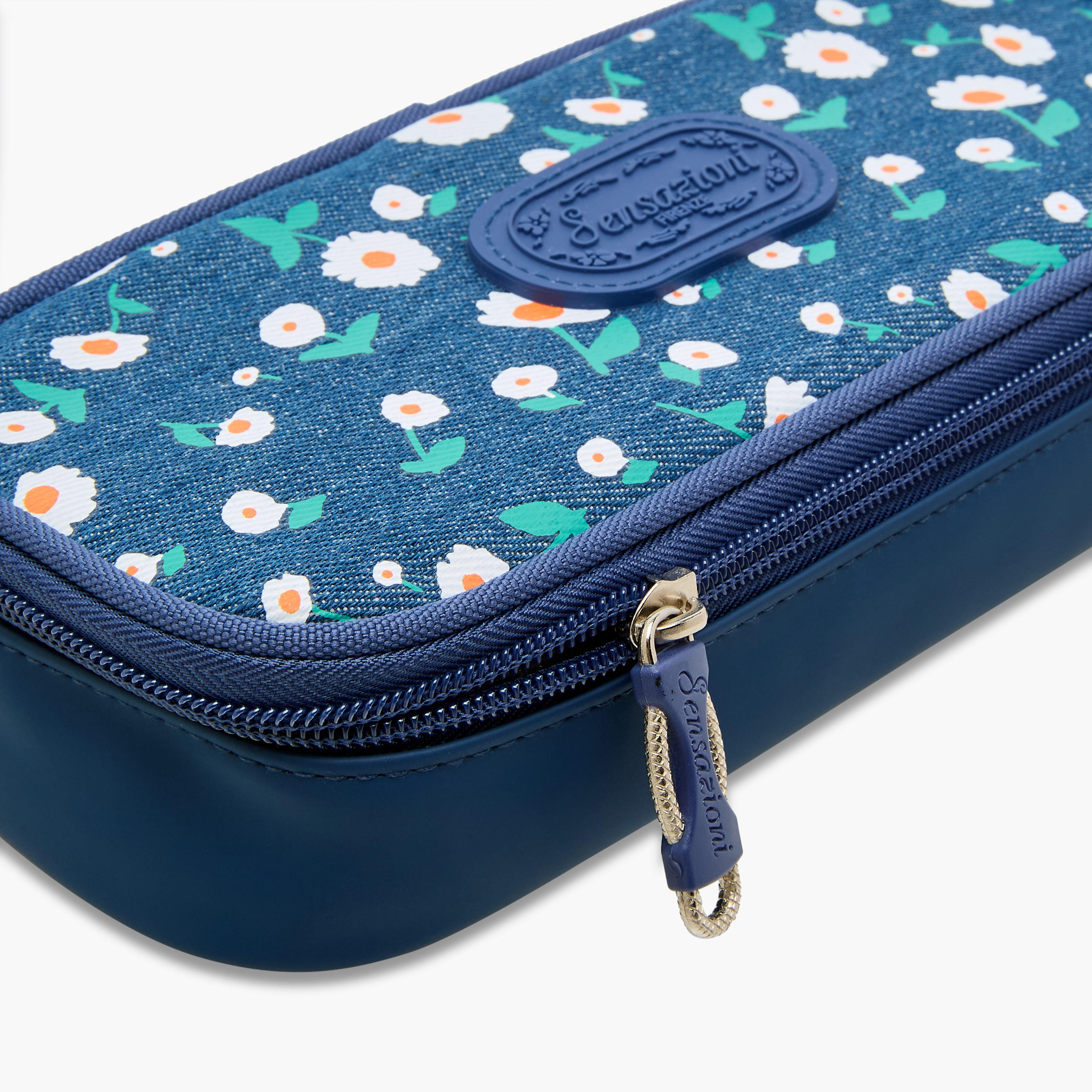 Sensazioni Floral Print Pencil Pouch with Zip Closure-school-stationery-pencilcases-image-4