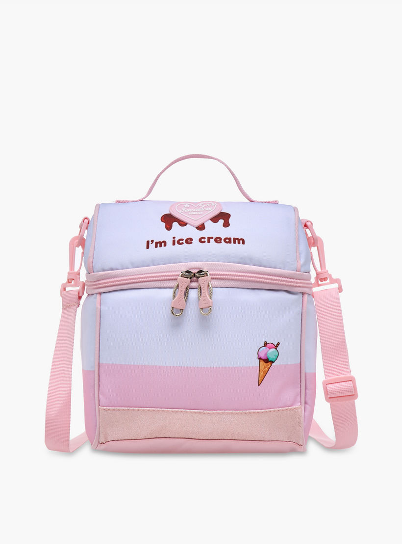 Sensazioni Ice Cream Print Lunch Bag with Zip Closure-school-lunchessentials-lunchbags-image-1