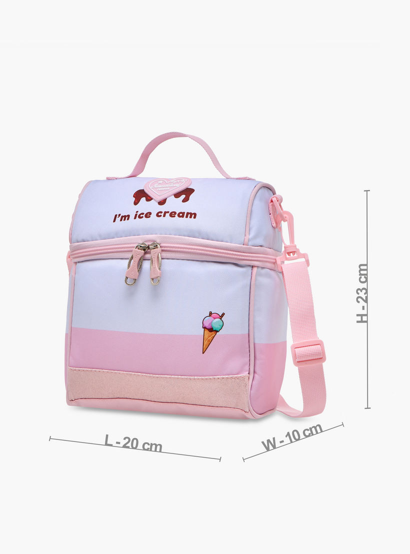 Sensazioni Ice Cream Print Lunch Bag with Zip Closure-school-lunchessentials-lunchbags-image-2
