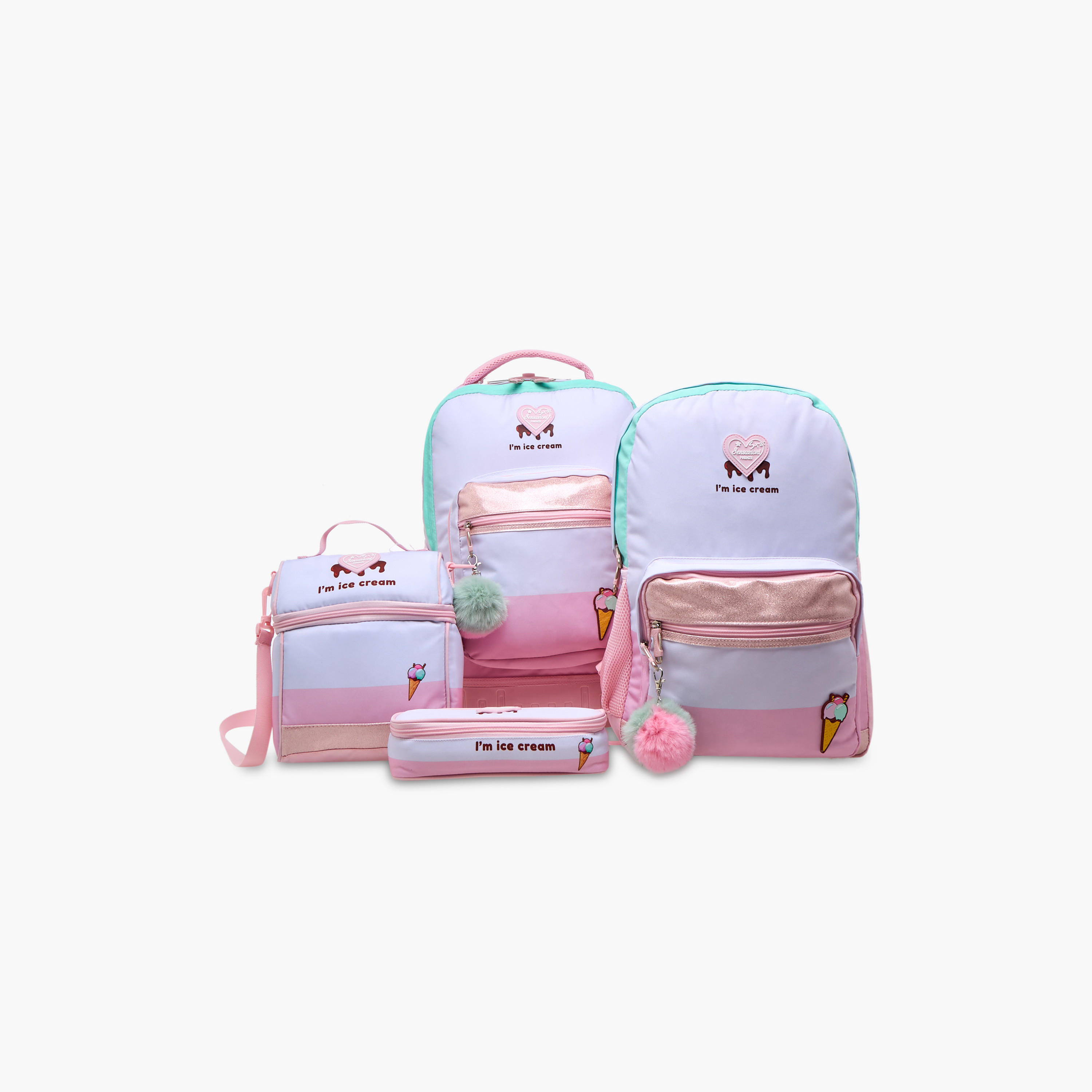 Sensazioni Ice Cream Print Lunch Bag with Zip Closure-school-lunchessentials-lunchbags-image-9