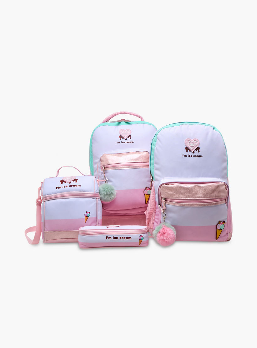 Sensazioni Ice Cream Print Lunch Bag with Zip Closure-school-lunchessentials-lunchbags-image-9