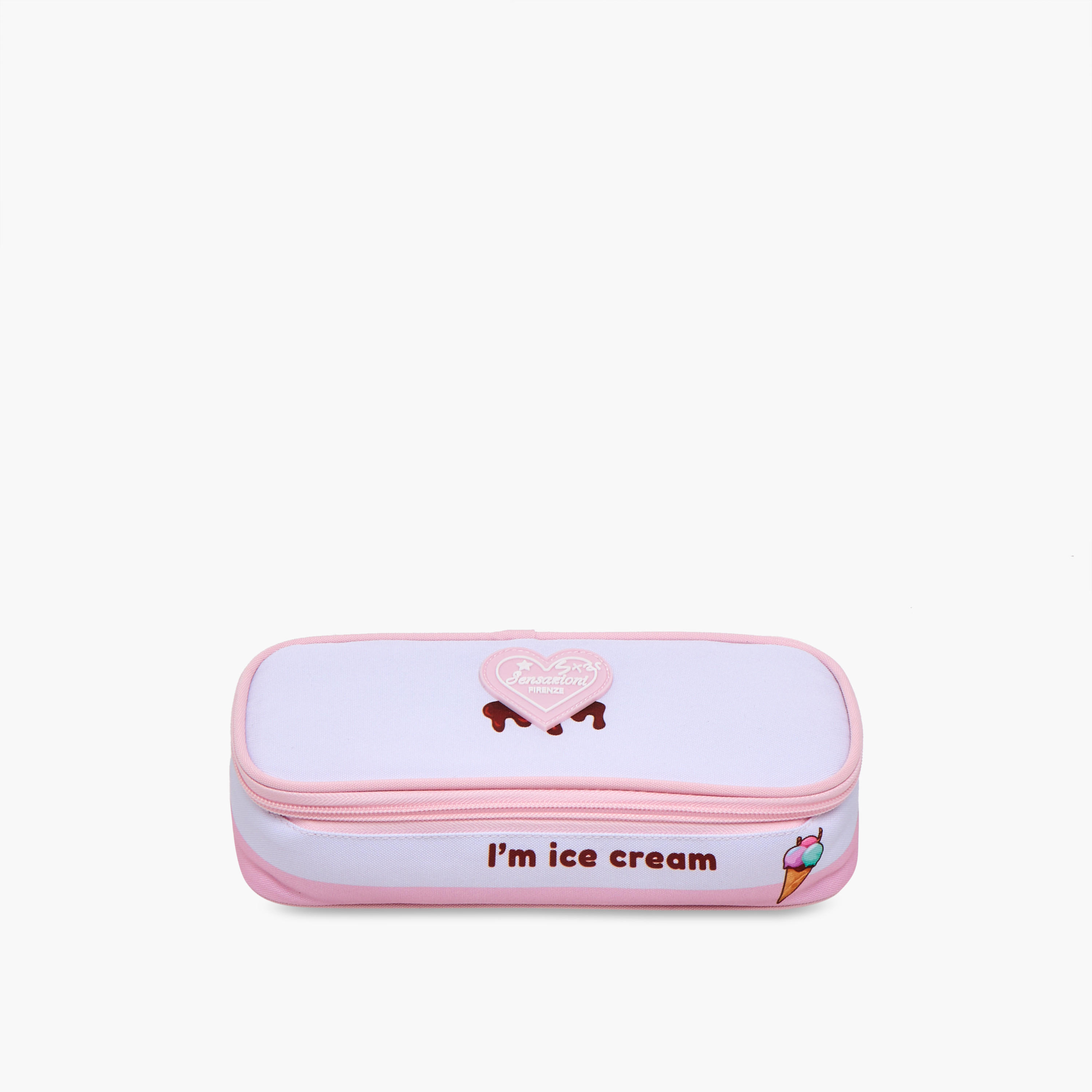 Sensazioni Ice Cream Print Pencil Case with Zip Closure-school-stationery-pencilcases-image-1