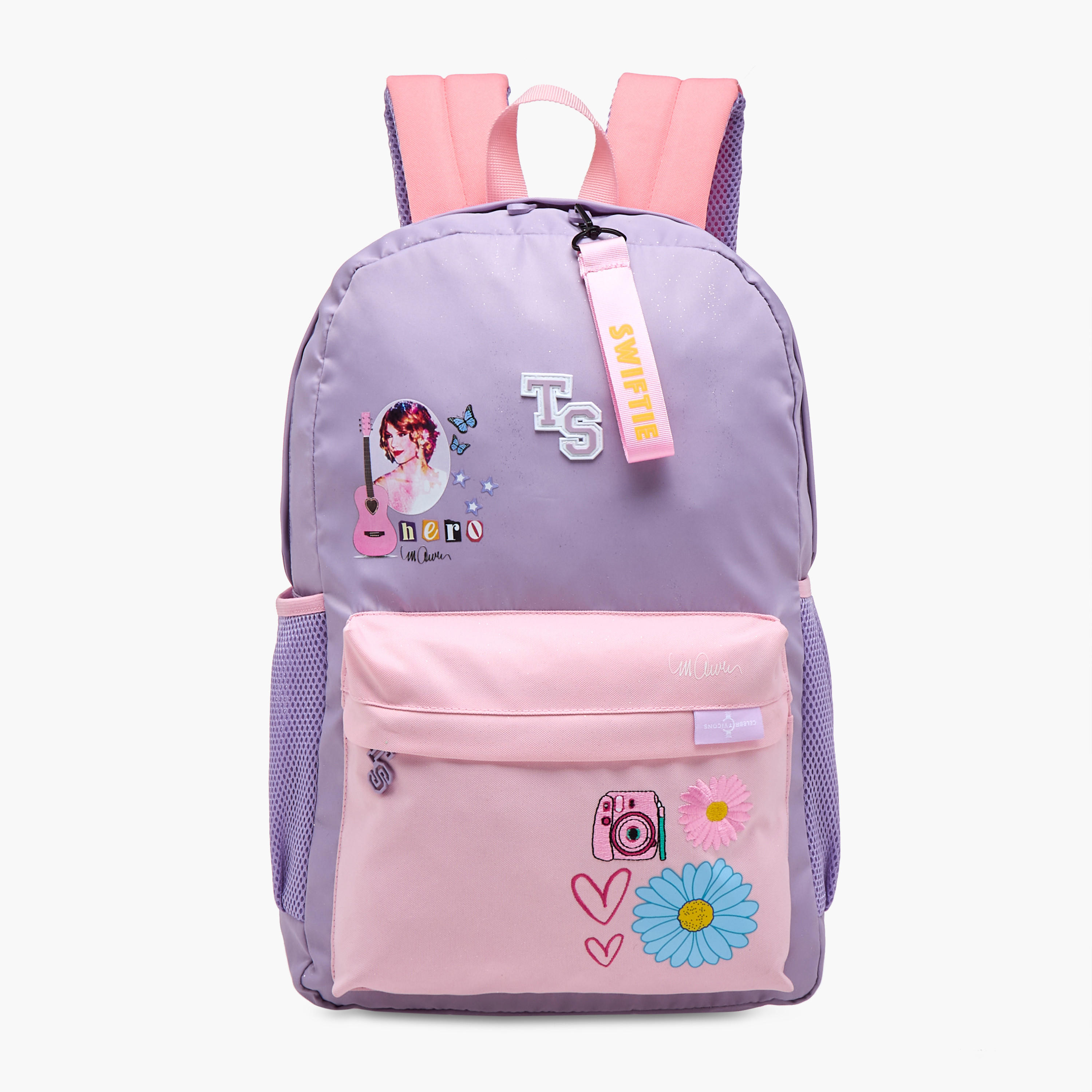 Celebrity Icons Taylor Swift Print Backpack with Adjustable Straps and Zip Closure -  30x14x45 cms-school-bagsandbackpacks-backpacks-image-1