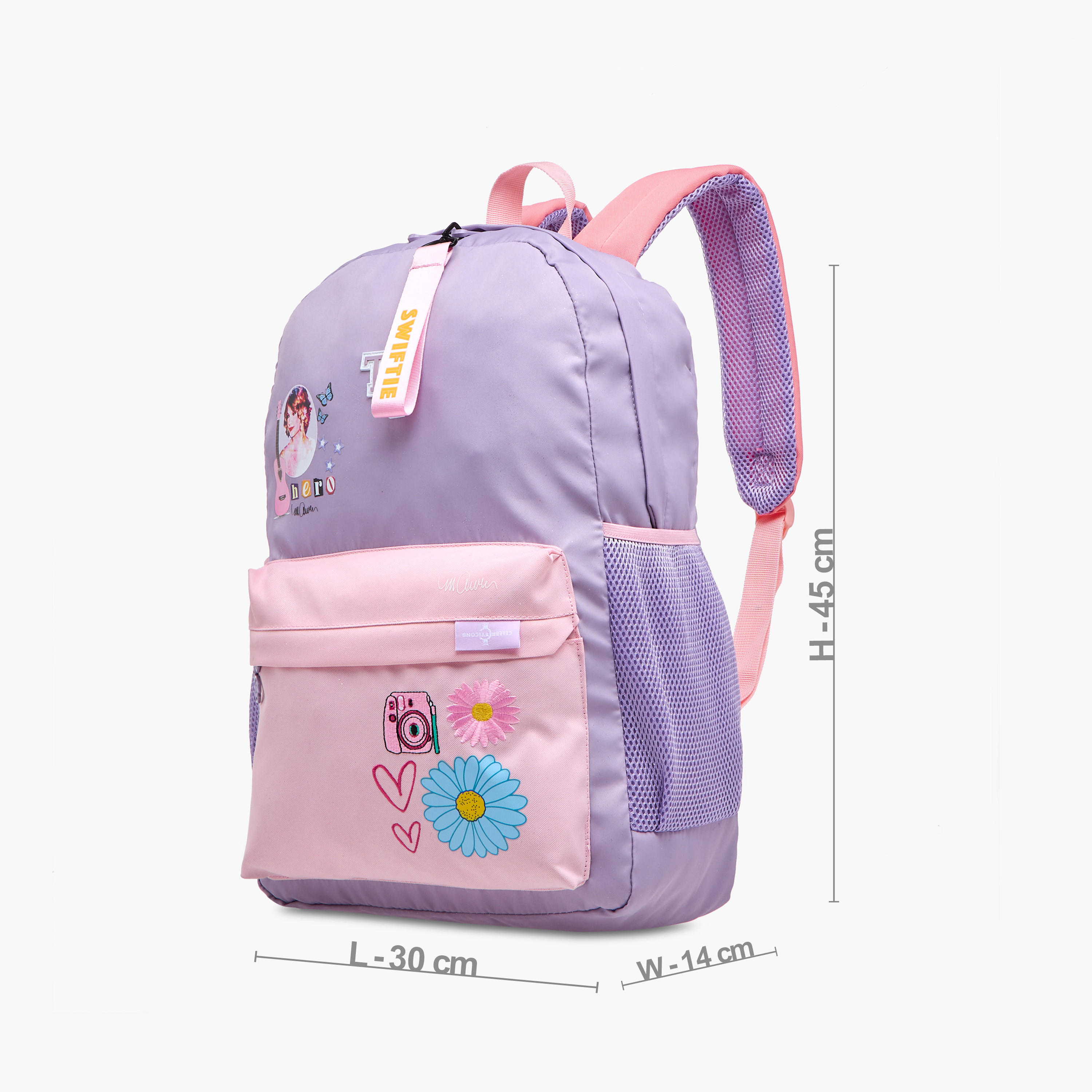 Celebrity Icons Taylor Swift Print Backpack with Adjustable Straps and Zip Closure - 30x14x45 cms-school-bagsandbackpacks-backpacks-image-2