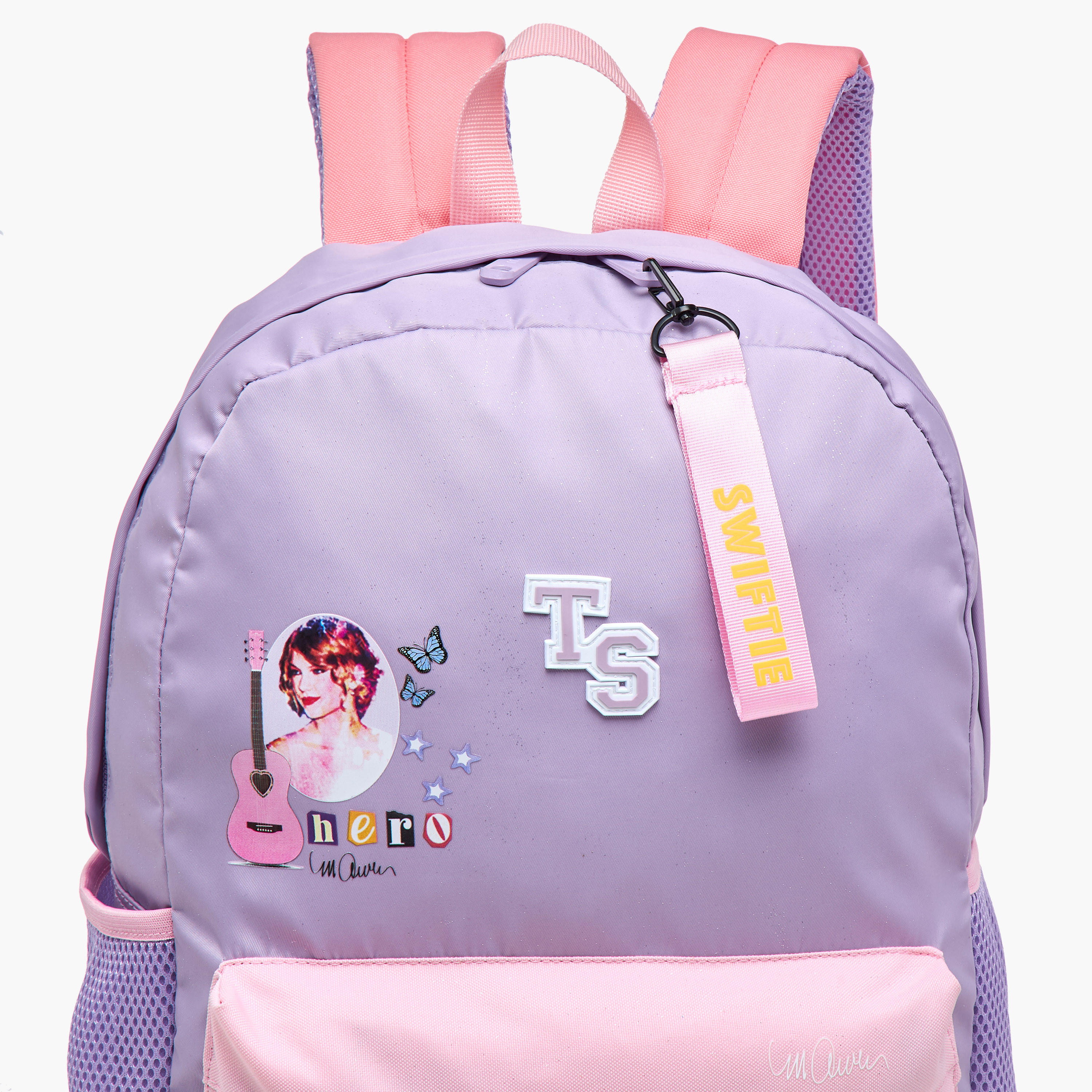 Celebrity Icons Taylor Swift Print Backpack with Adjustable Straps and Zip Closure - 30x14x45 cms-school-bagsandbackpacks-backpacks-image-8