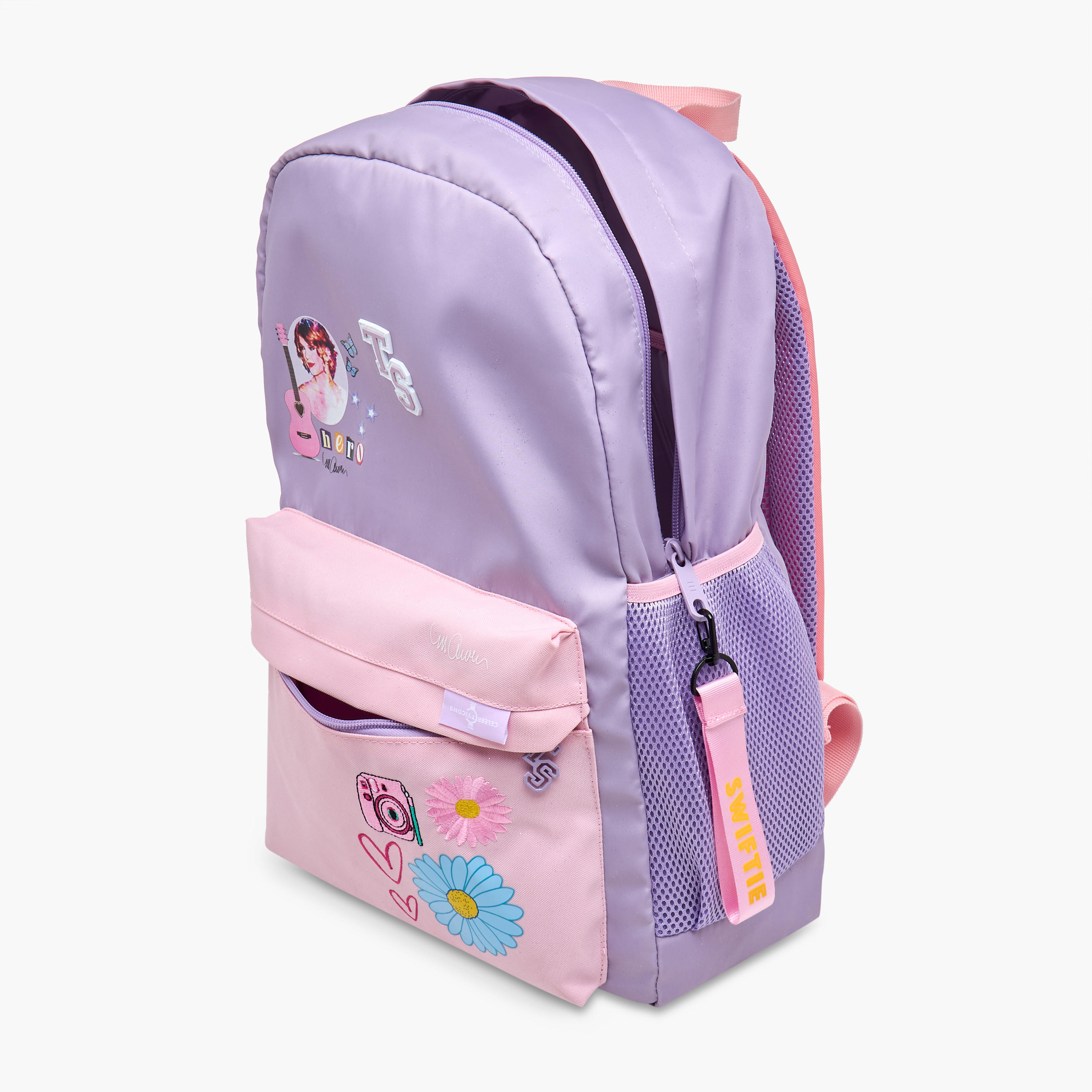 Celebrity Icons Taylor Swift Print Backpack with Adjustable Straps and Zip Closure -  30x14x45 cms-school-bagsandbackpacks-backpacks-image-9