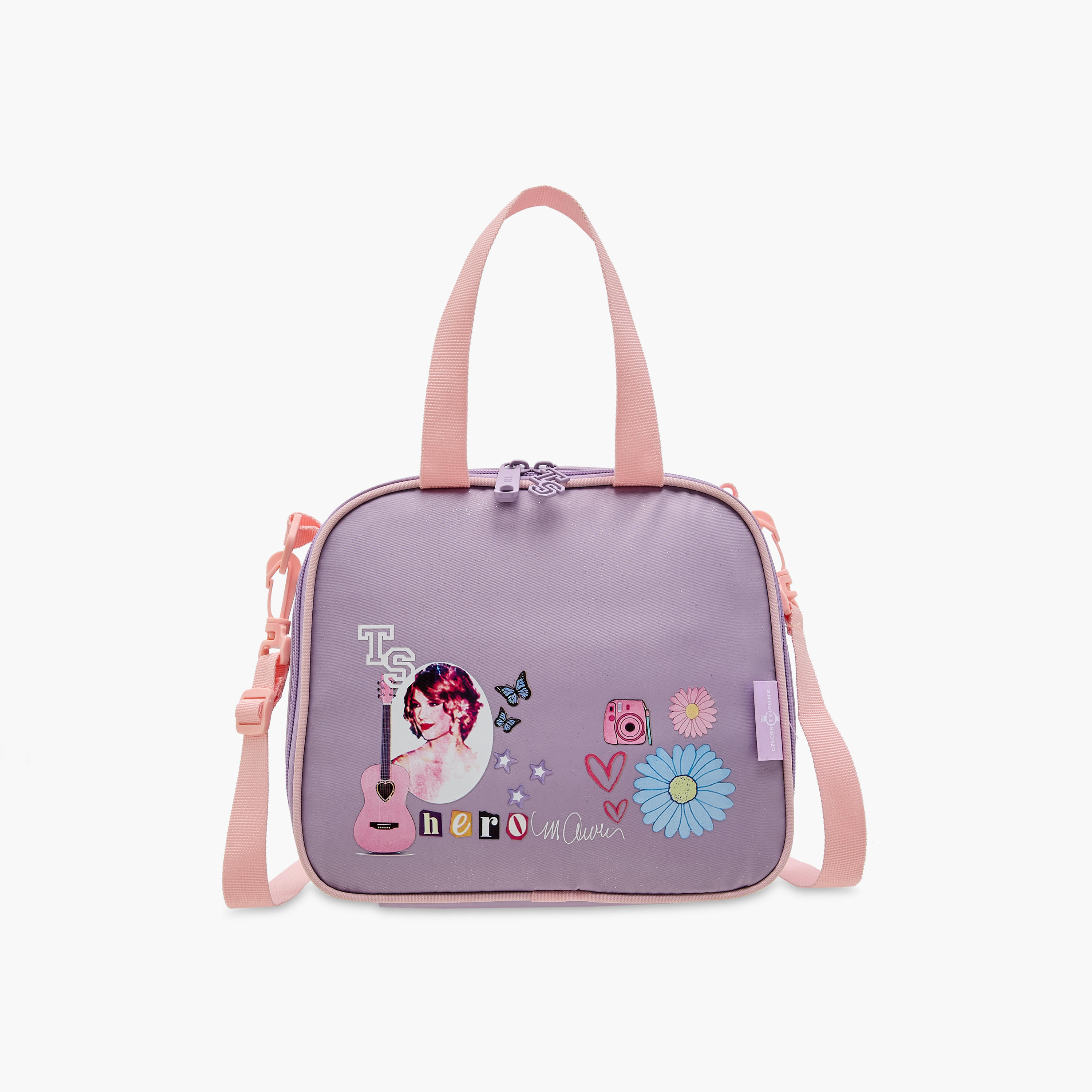 Celebrity Icons Taylor Swift Print Lunch Bag with Zip Closure-school-lunchessentials-lunchbags-image-1