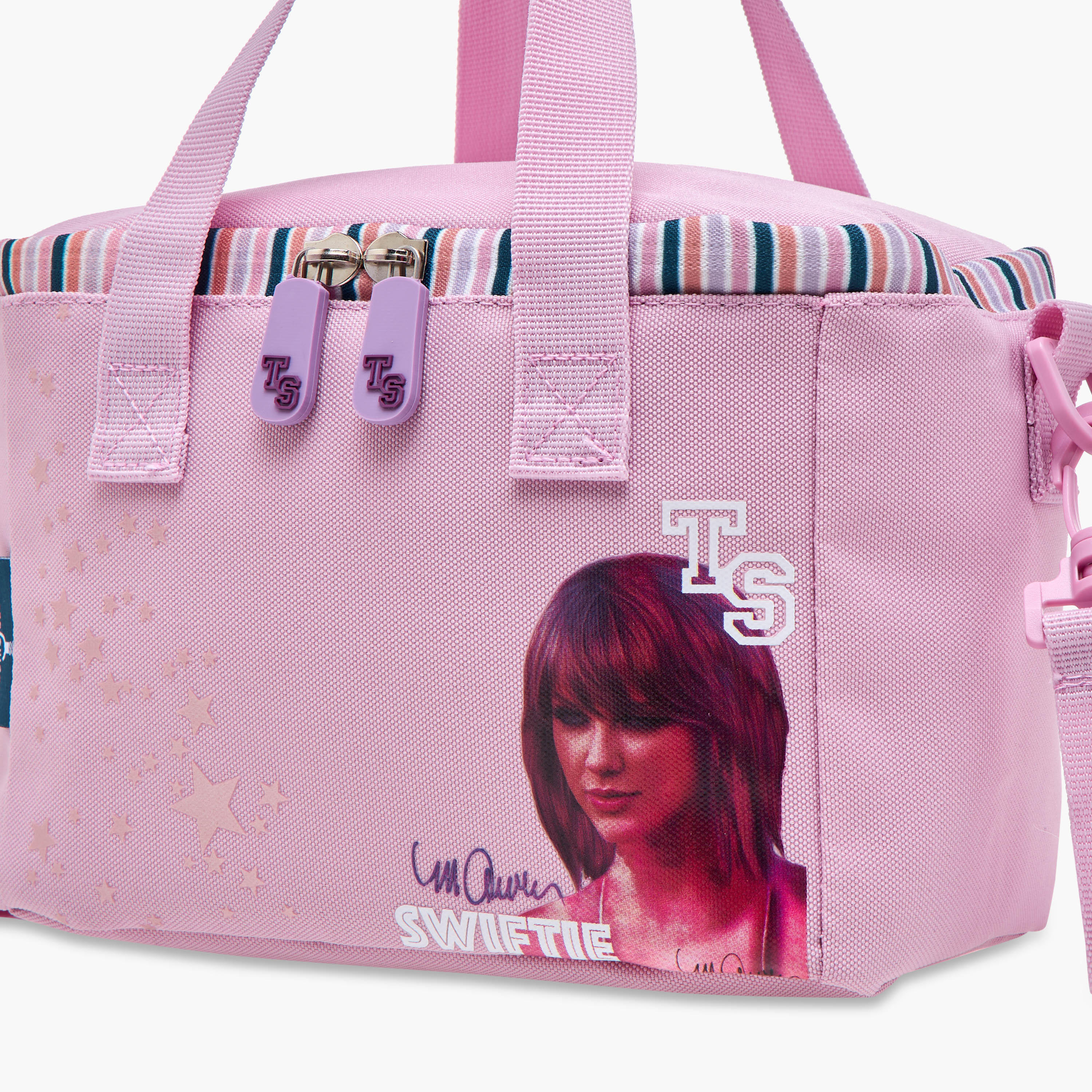 Celebrity Icons Taylor Swift Print Lunch Bag with Adjustable Strap and Zip Closure-school-lunchessentials-lunchbags-image-5
