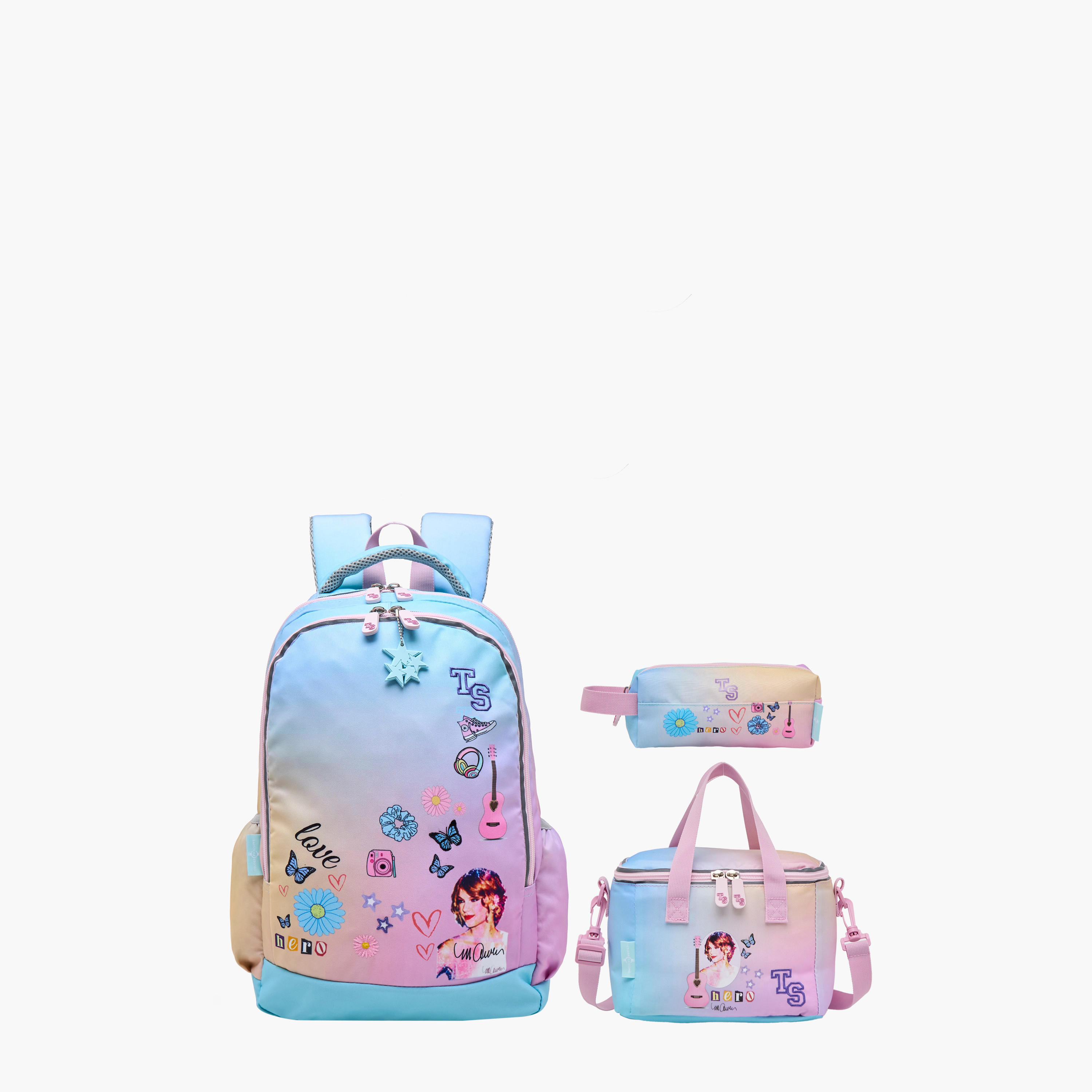 Celebrity Icons Taylor Swift Print Backpack with Laptop Compartment and Zip Closure - 30x15x44 cm-school-bagsandbackpacks-backpacks-image-12