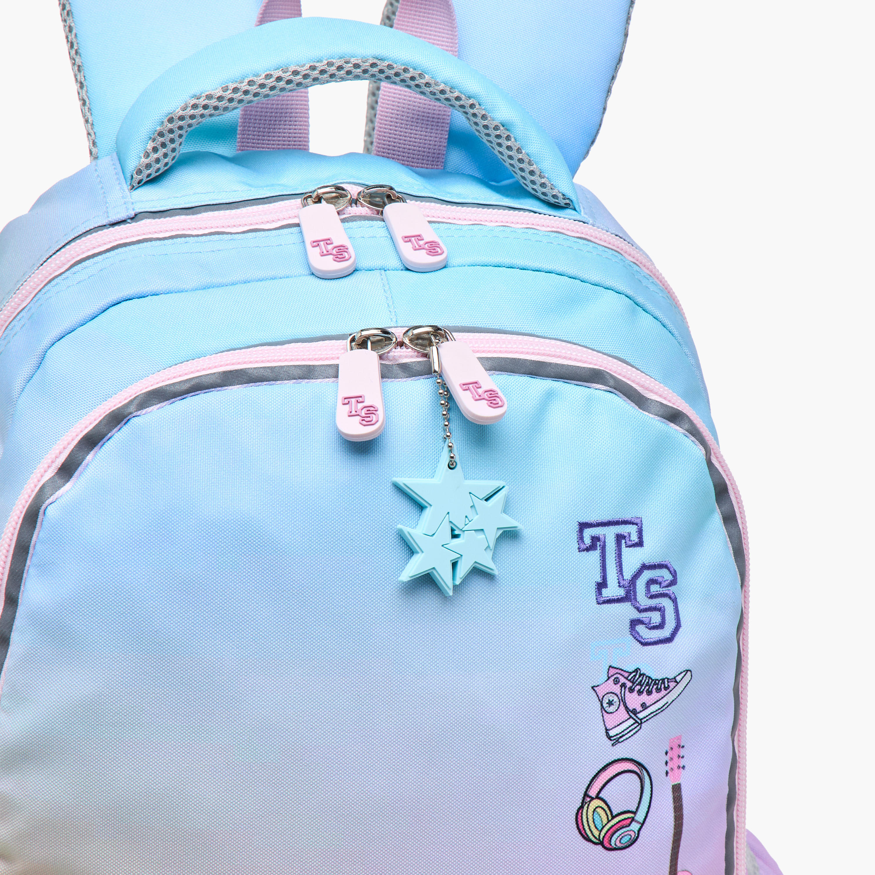 Celebrity Icons Taylor Swift Print Backpack with Laptop Compartment and Zip Closure - 30x15x44 cm-school-bagsandbackpacks-backpacks-image-9