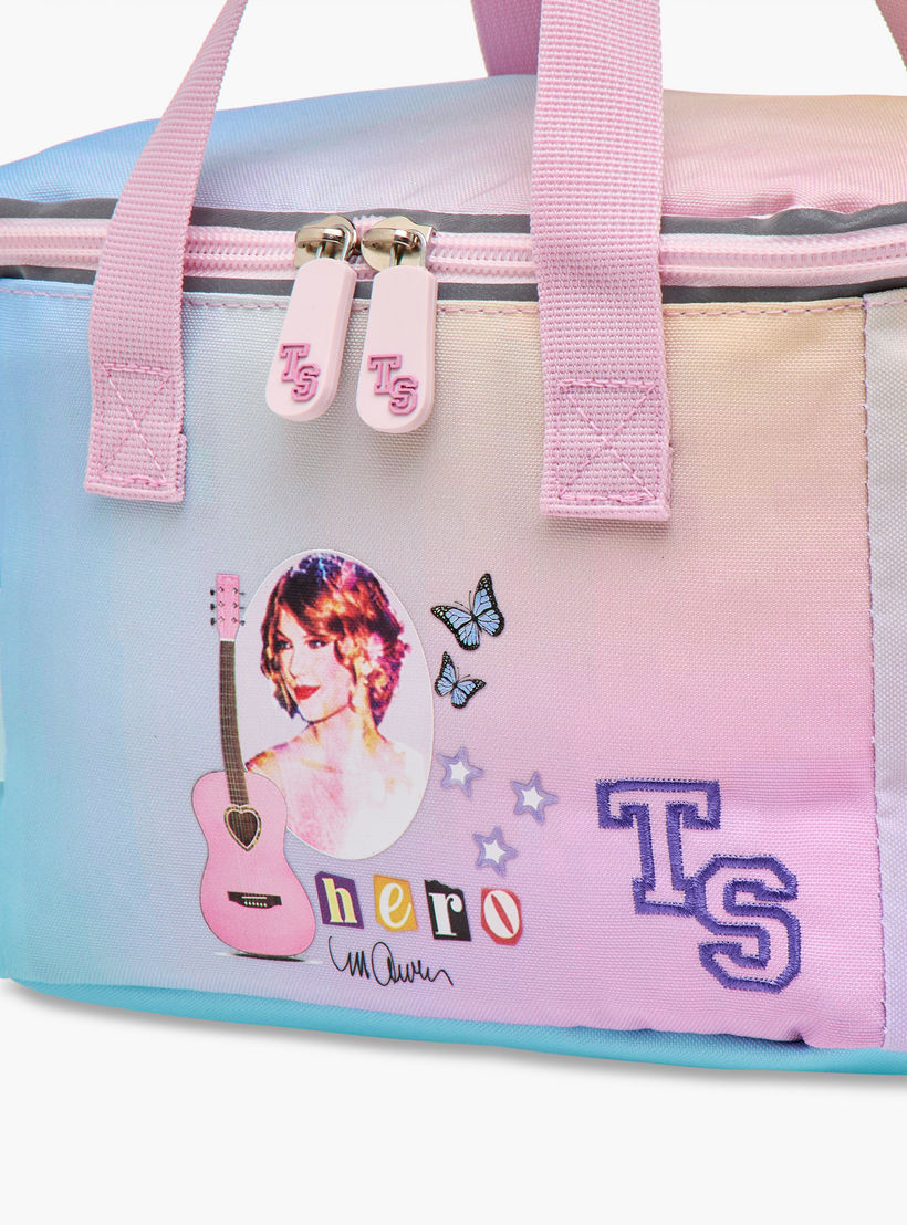Celebrity Icons Taylor Swift Print Lunch Bag with Adjustable Strap and Zip Closure-school-lunchessentials-lunchbags-image-5