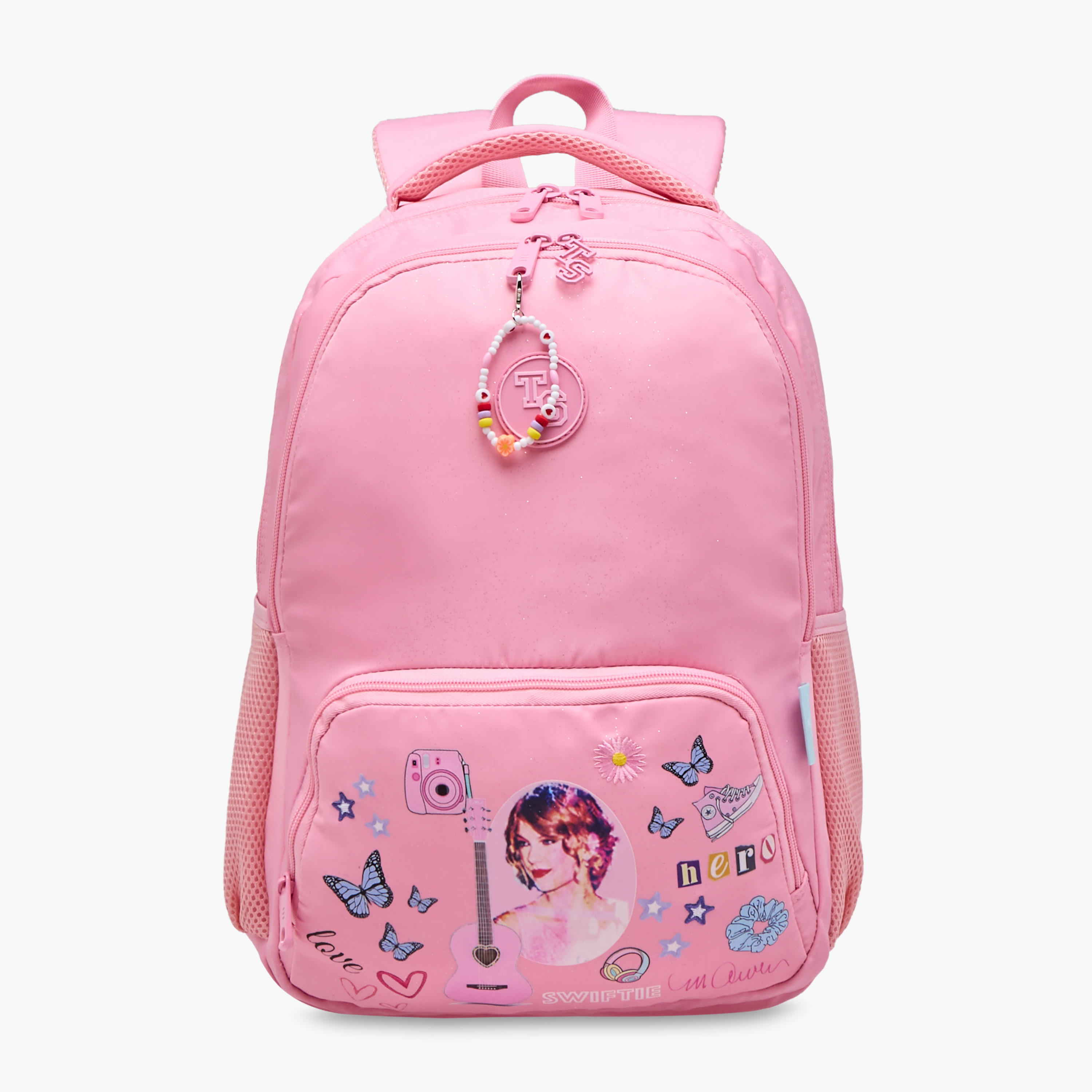 Celebrity Icons Taylor Swift Print Backpack with Adjustable Straps and Zip Closure -  32x15x43 cms-school-bagsandbackpacks-backpacks-image-1