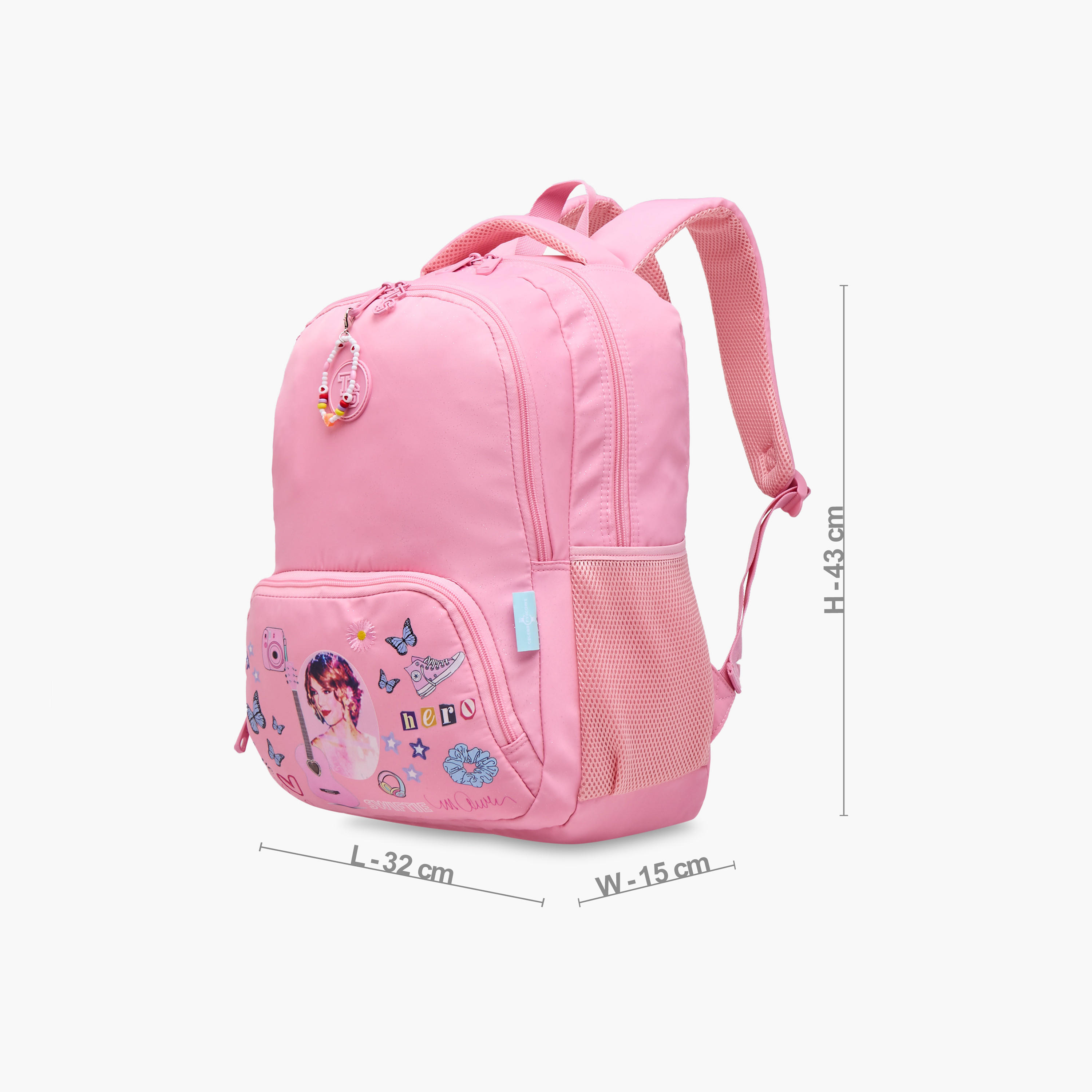 Celebrity Icons Taylor Swift Print Backpack with Adjustable Straps and Zip Closure -  32x15x43 cms-school-bagsandbackpacks-backpacks-image-2