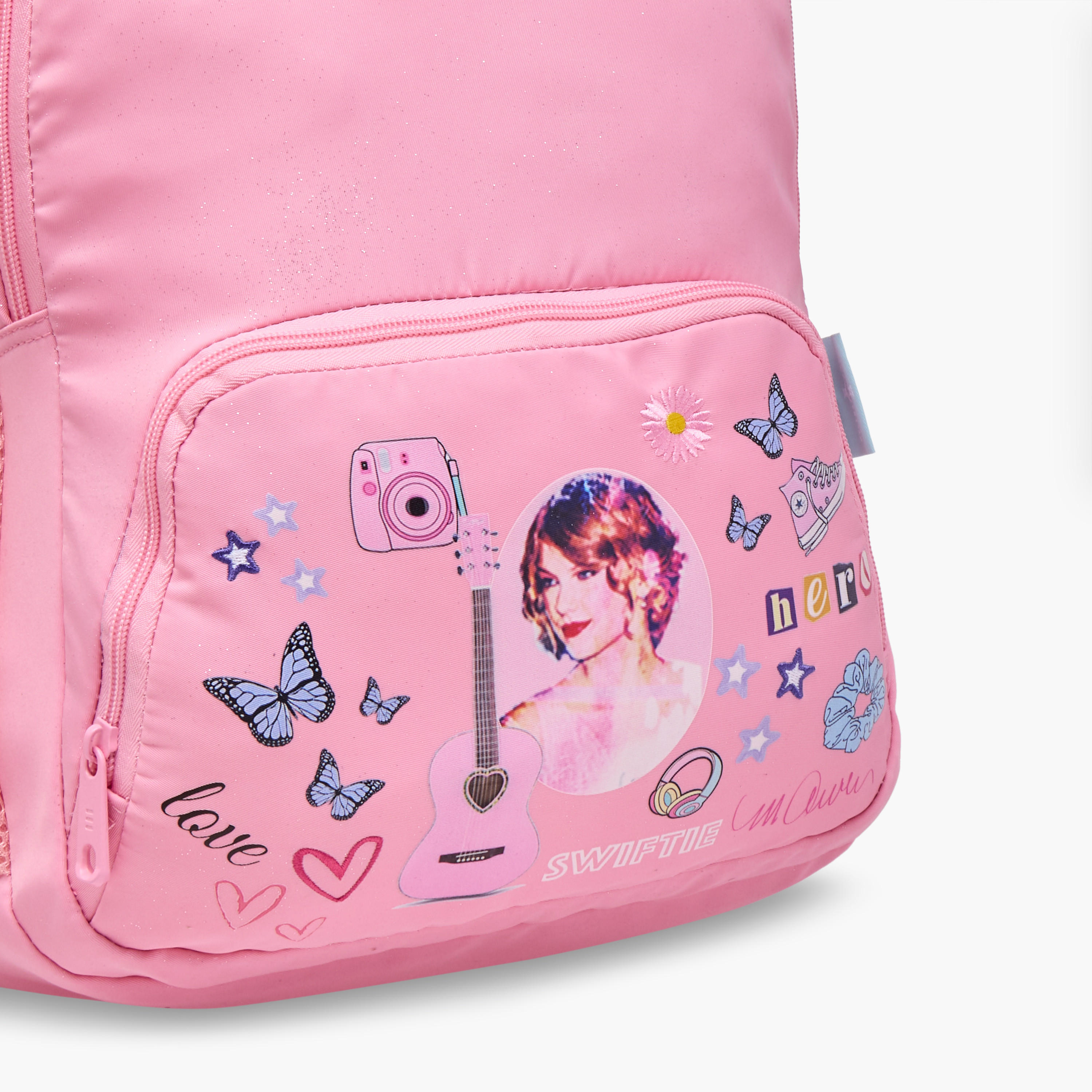 Celebrity Icons Taylor Swift Print Backpack with Adjustable Straps and Zip Closure -  32x15x43 cms-school-bagsandbackpacks-backpacks-image-8